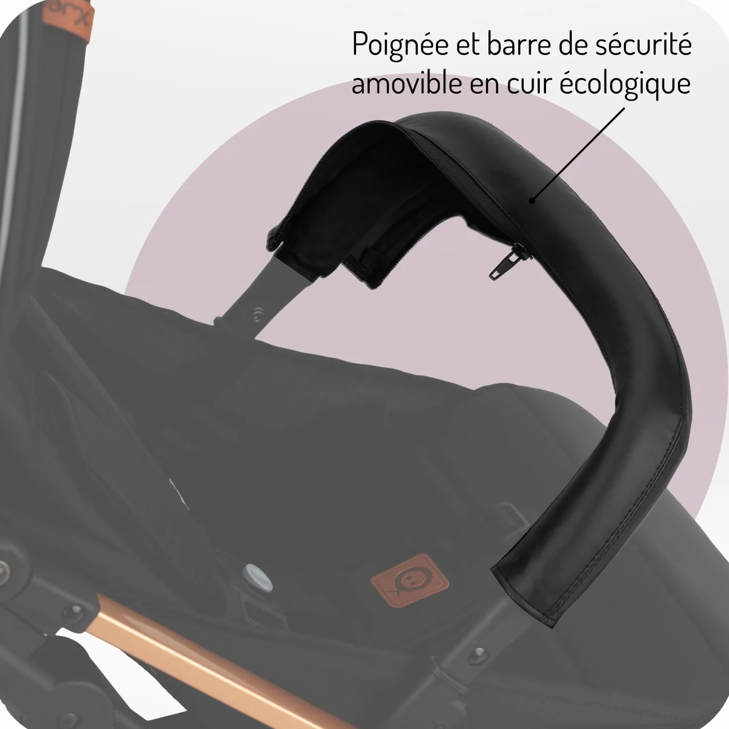 MoMi ESTELLE Poussette compacte légère pliable 6 mois 15 kg dossier inclinable repose-pieds réglable roues amorties grand panier harnais 5 points