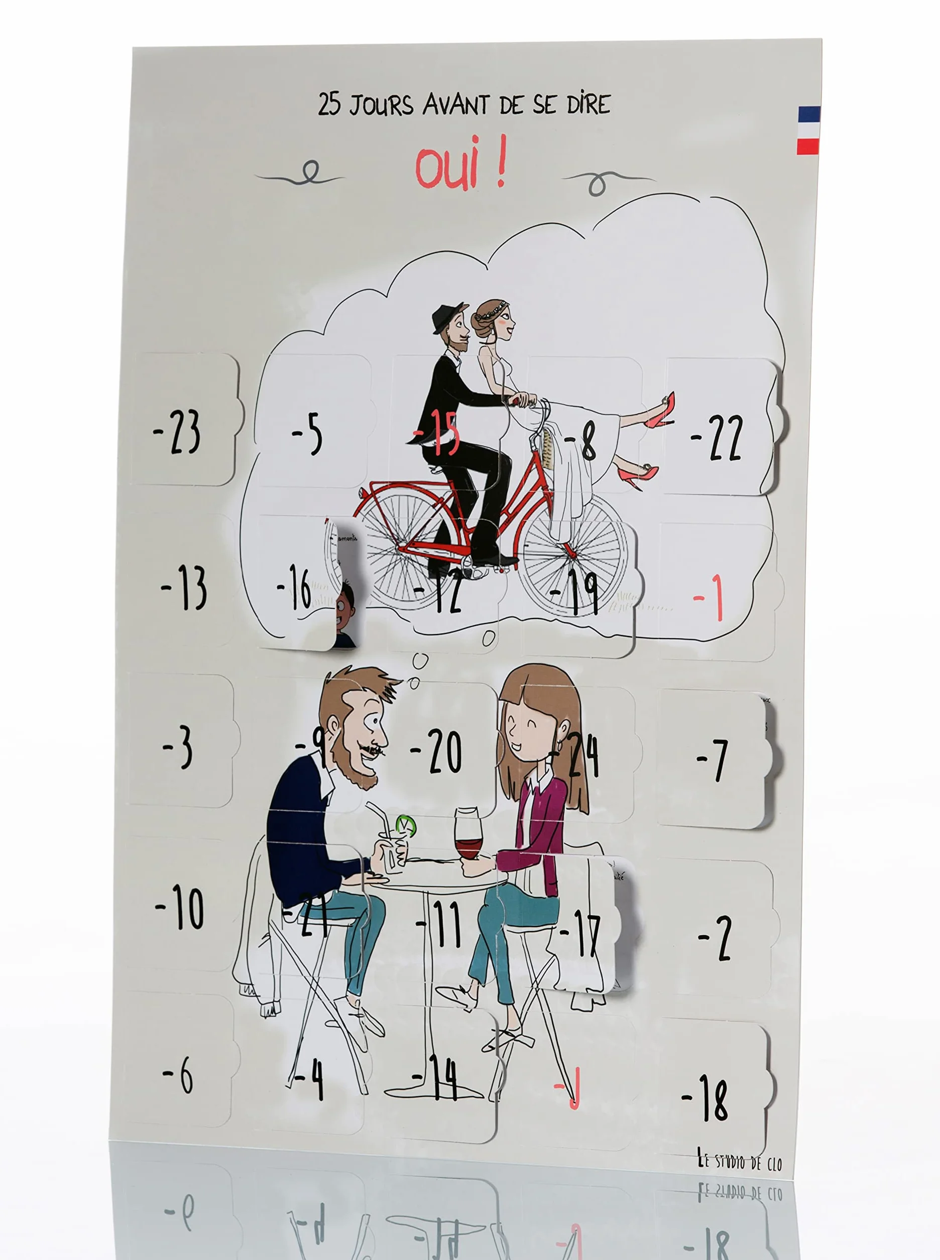 Calendrier de l'Avent Mariage 25 Jours - Cadeau Mariage Couple - Guide Organisation Mariage