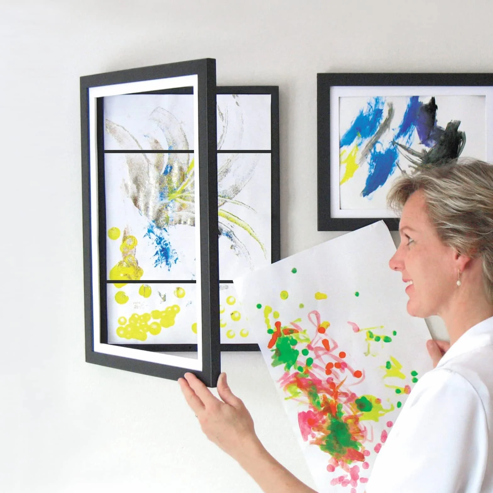 Cadre Photo Enfants A4 Ouverture Frontale Interchangeable Art Mural Blanc