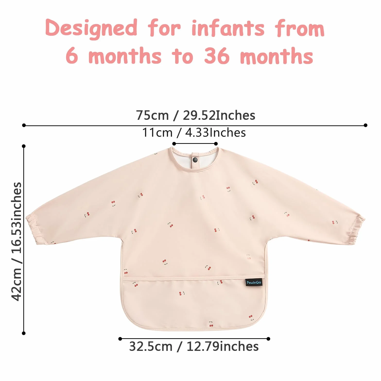 Bavette de Sevrage Imperméable Manches Longues BLW Douce Lavable en Machine pour Bébés