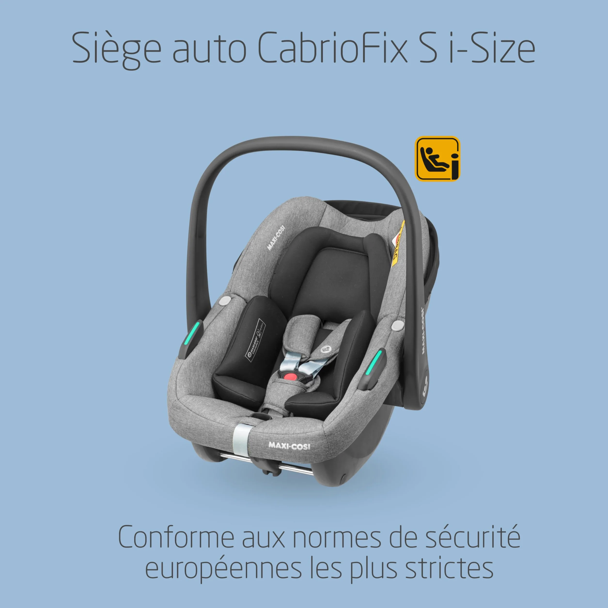 Maxi Cosi Zelia Select Trio Poussette 3 en 1 Siège auto Bébé CabrioFix S i-Size Gris 0-4 ans 0-22 kg Pliage Une Seule Main Compacte Réversible