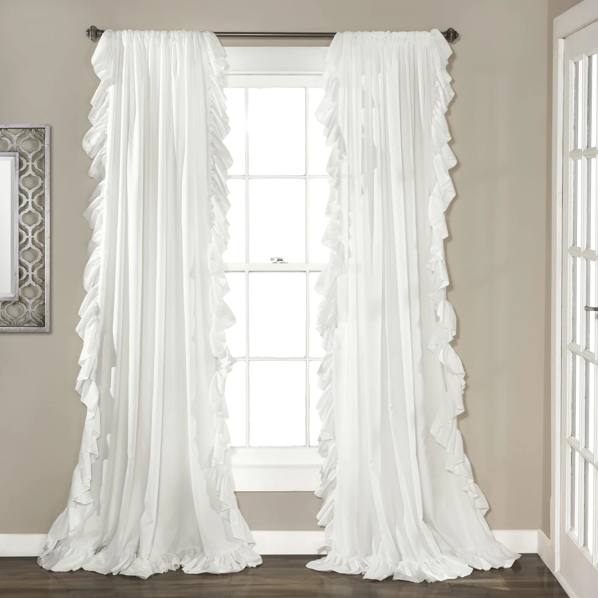 Lush Decor Reyna Rideaux de fenêtre Blanc 137 x 274 cm