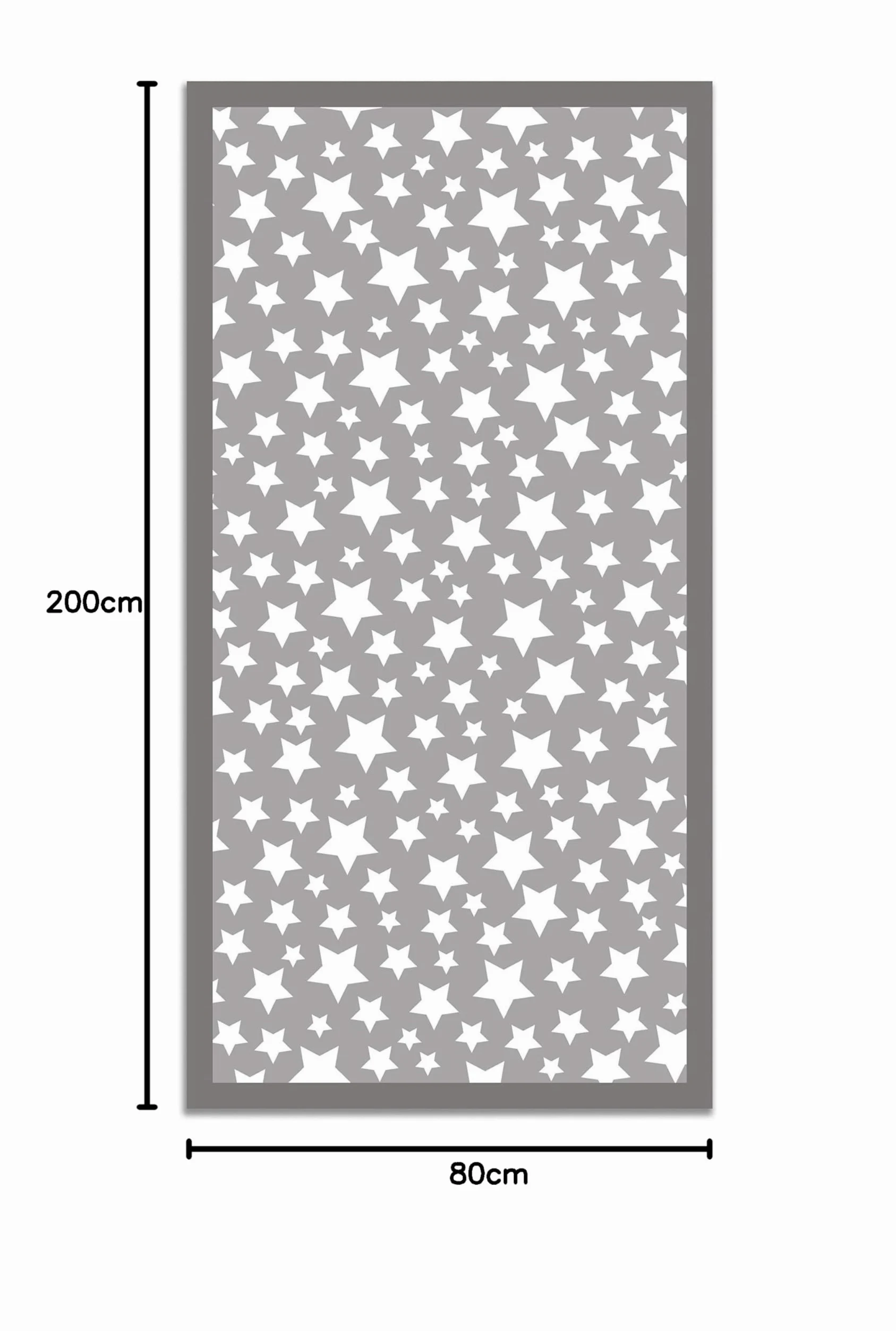 Panorama Tapis Vinyle - Modèle Étoiles Gris 80x200 cm - Différentes Tailles - Deco Maison, Cuisine, Chambre et Exterieur