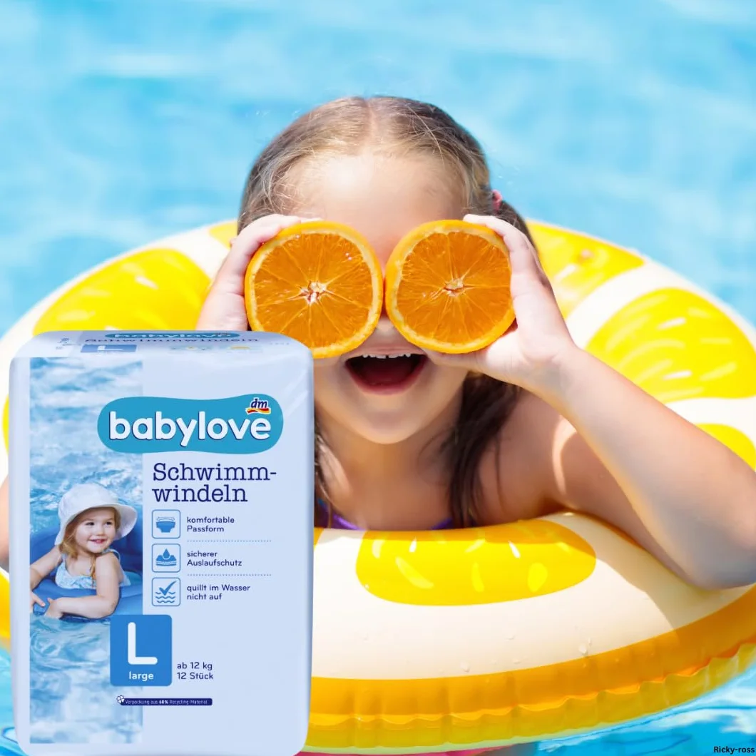 babylove Lot de 12 couches de bain taille L à partir de 12 kg