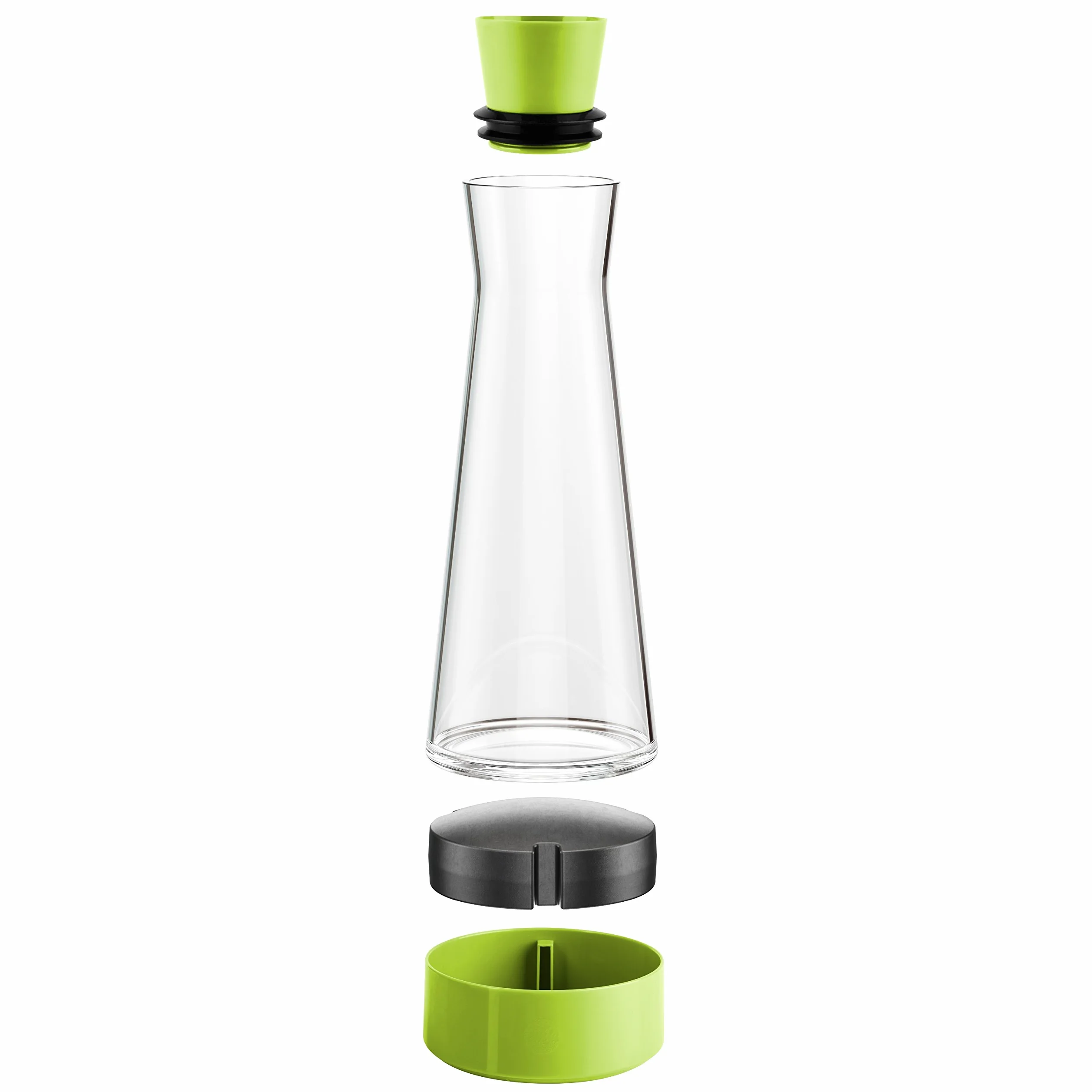 Tefal Flow Slim Friends Carafe à décanter et à Eau avec Fond rafraîchissant et Couvercle Anti-Goutte Vert 1 l