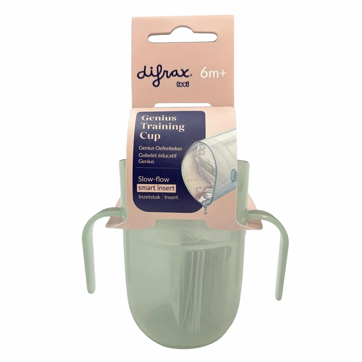 Difrax LOVI Genius Tasse d’Apprentissage Bébé 150 ml Débit Lent Vert