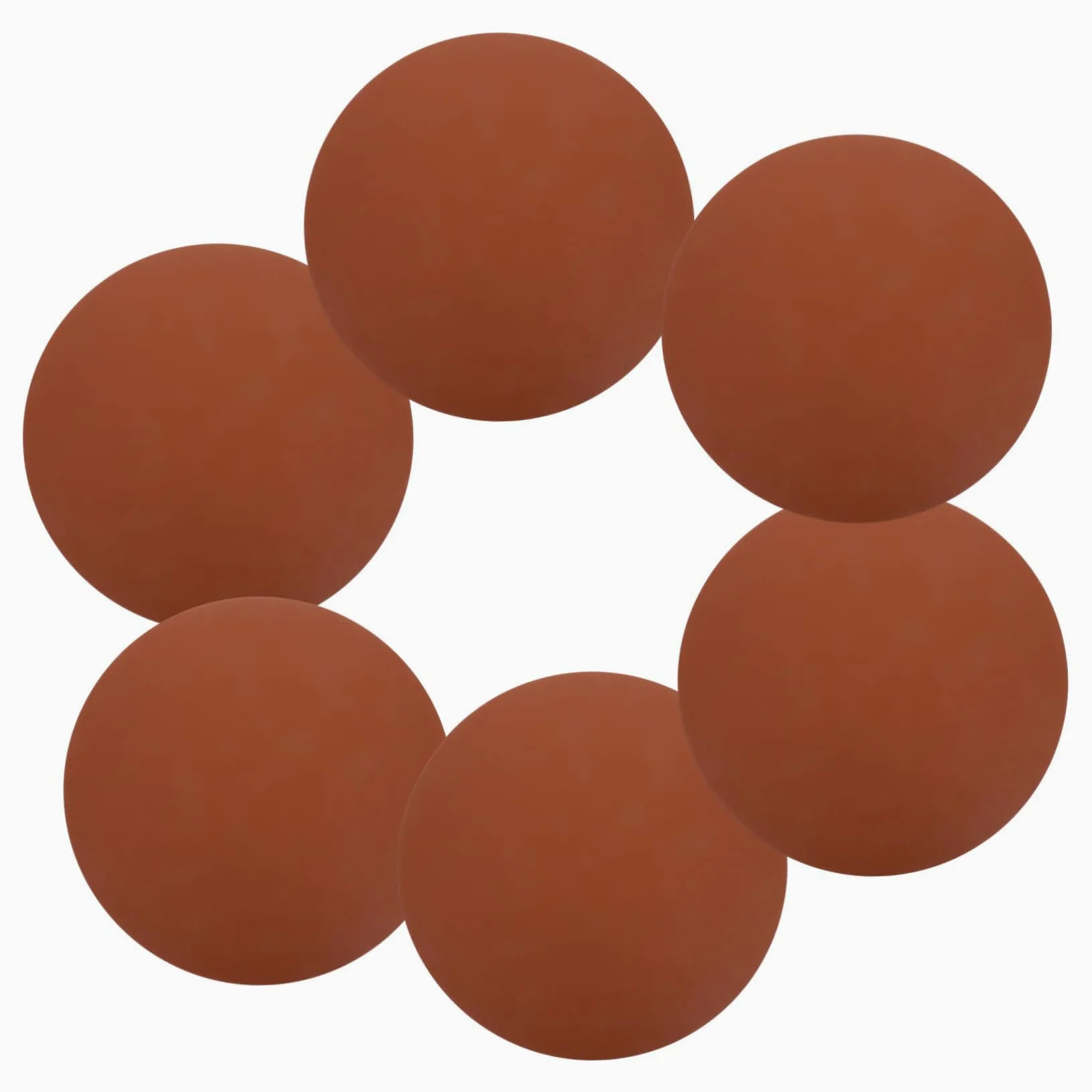 6 Pièces Set Table Ronds Cuir PU pour Décoration de Table à Manger Résistants à Eau pour Cuisine Couleur Noix