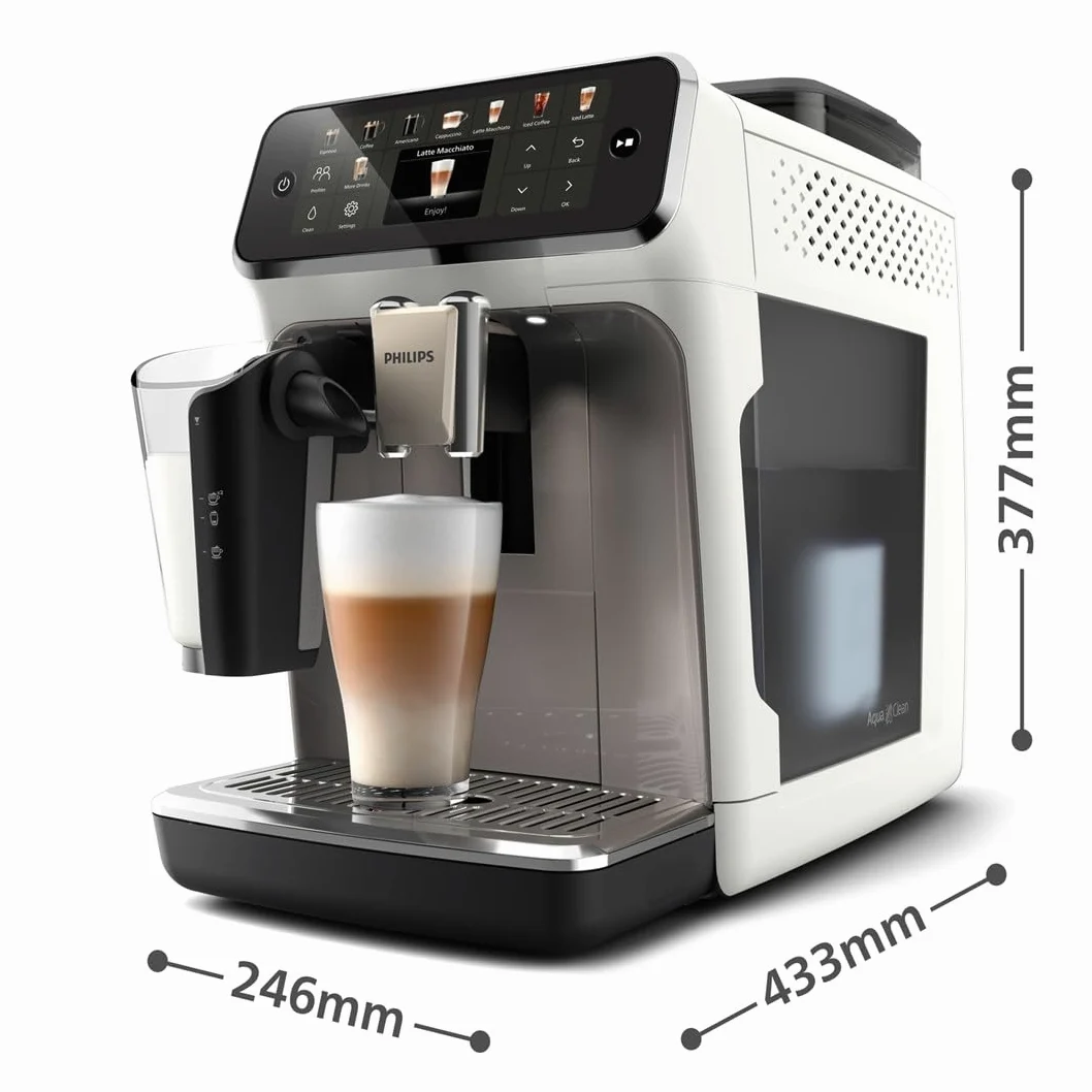PHILIPS 5500 EP5545/70 Machine à expresso automatique, 1,8 l, 15 bar, blanc