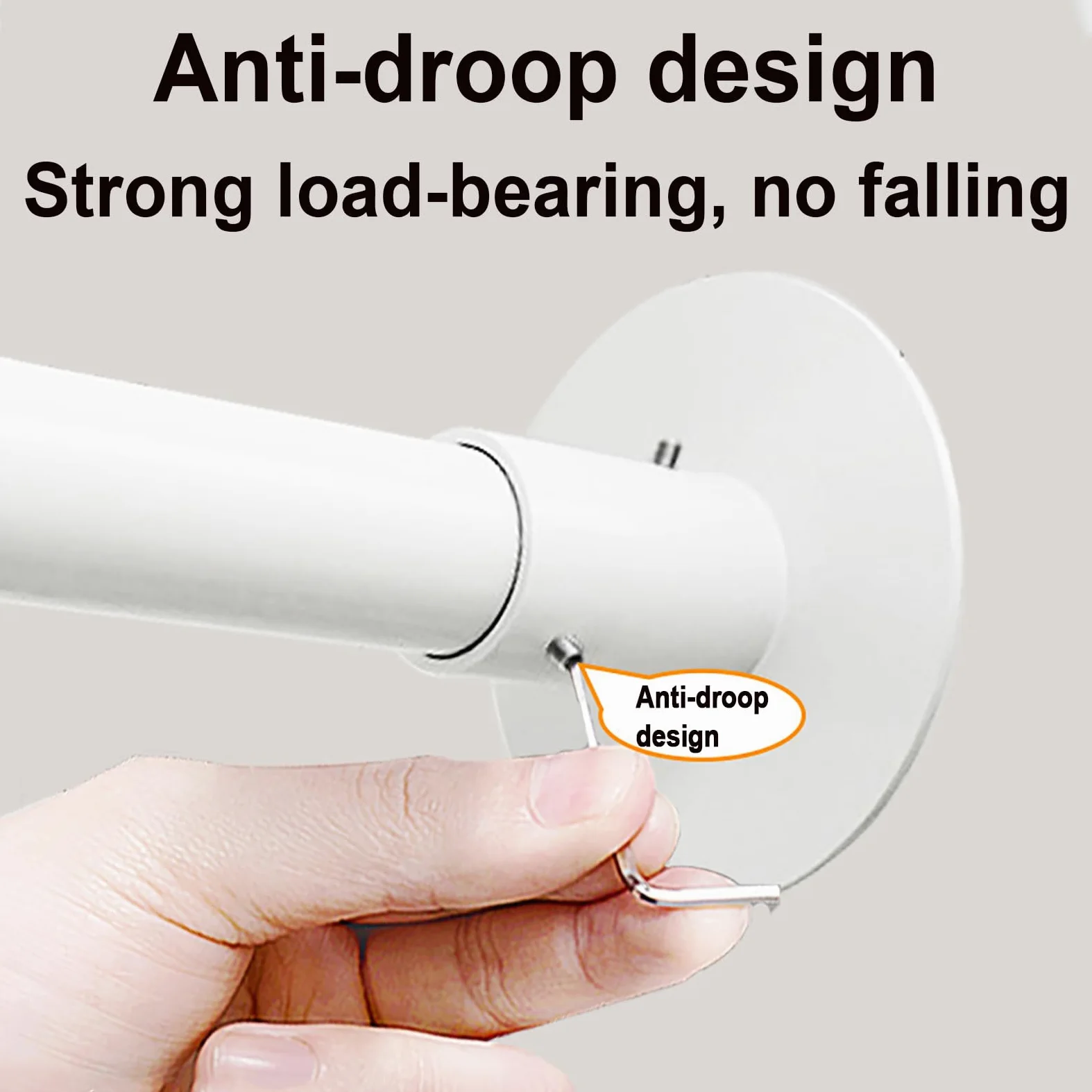 Tringle de douche incurvée sans perçage en acier inoxydable 304 blanc 95 x 95 cm – Barre de baignoire d'angle pour une installation facile et un design élégant