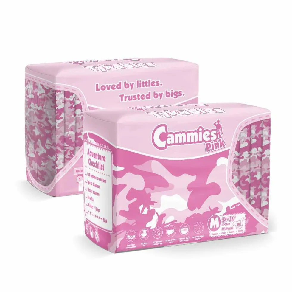Tykables Cammies Pink Lot de 10 Moyen
