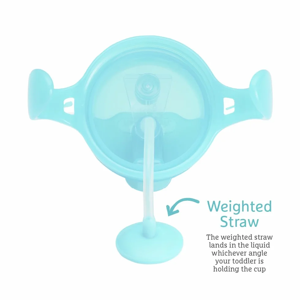 Munchkin Ensemble Tasses à Paille Click Lock Tip & Sip 7 oz 207 ml Pack de 2 Vert/Bleu