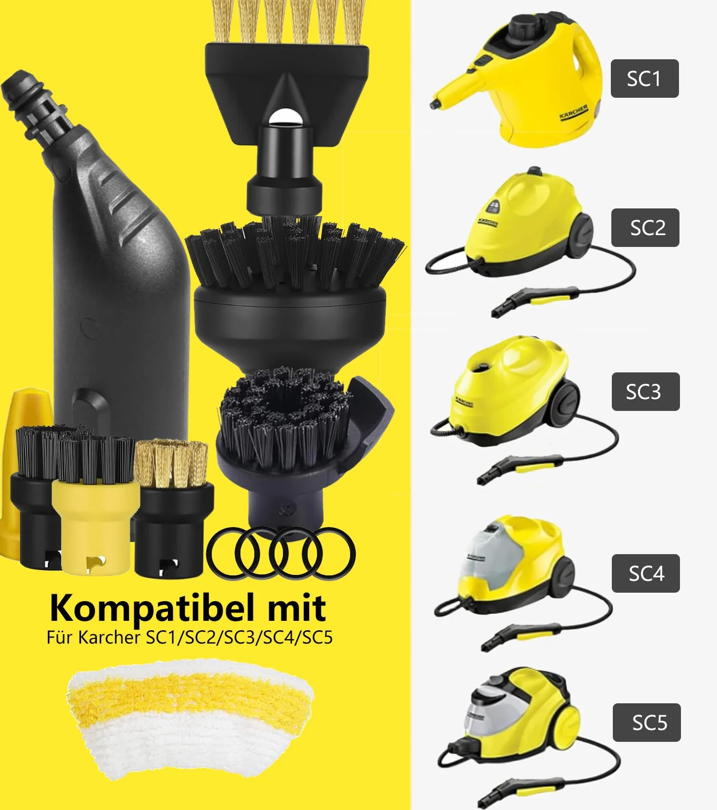 Karcher SC3 SC4 SC5 SC2 SC1 Accessoires Nettoyeur Vapeur 15 Pièces