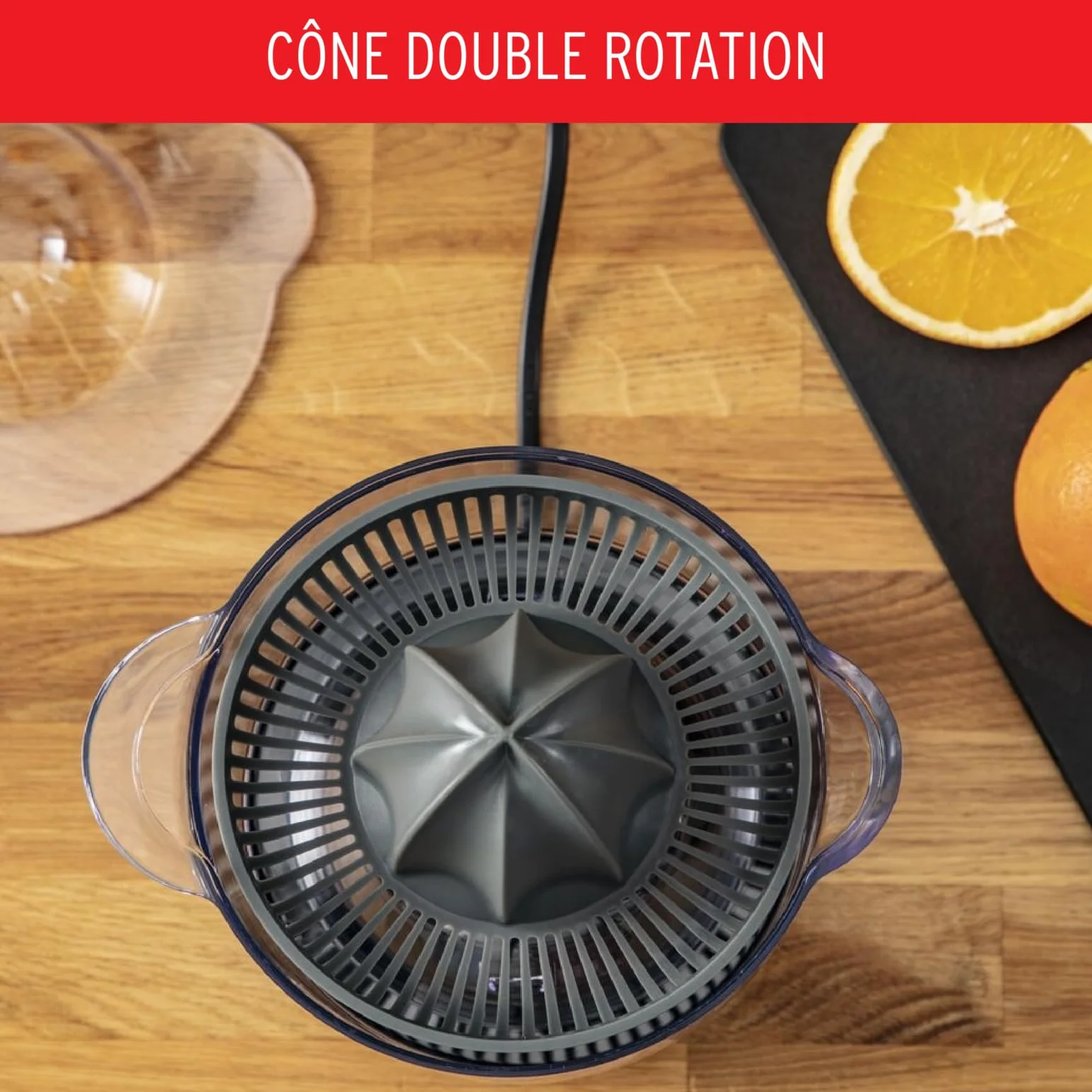 Moulinex Presse-agrume électrique Double rotation 0.45 L Noir