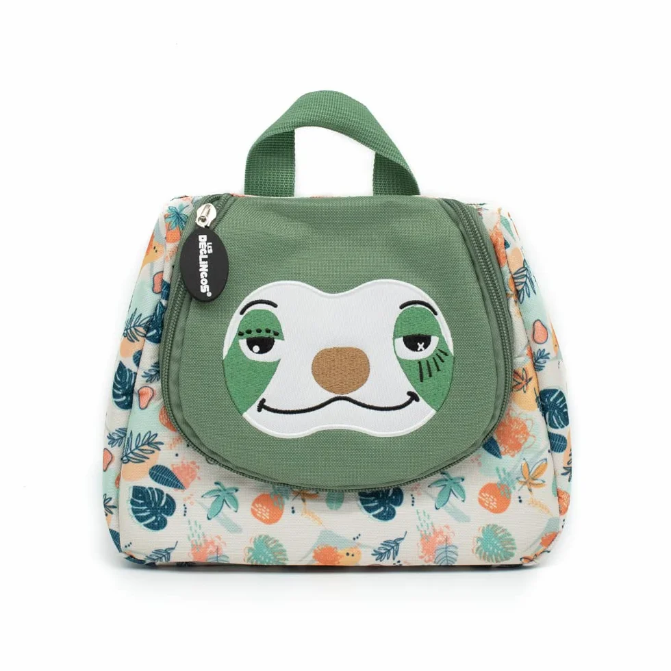 Les DEGLINGOS Trousse de Toilette Chillos Le Paresseux Bébé Enfant 23cm Vert