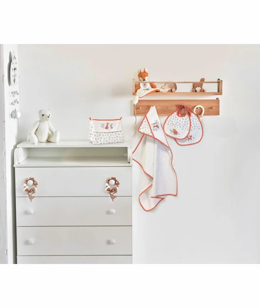 Trousse de toilette à broder pour bébé Feuillage avec motif gratuit DMC