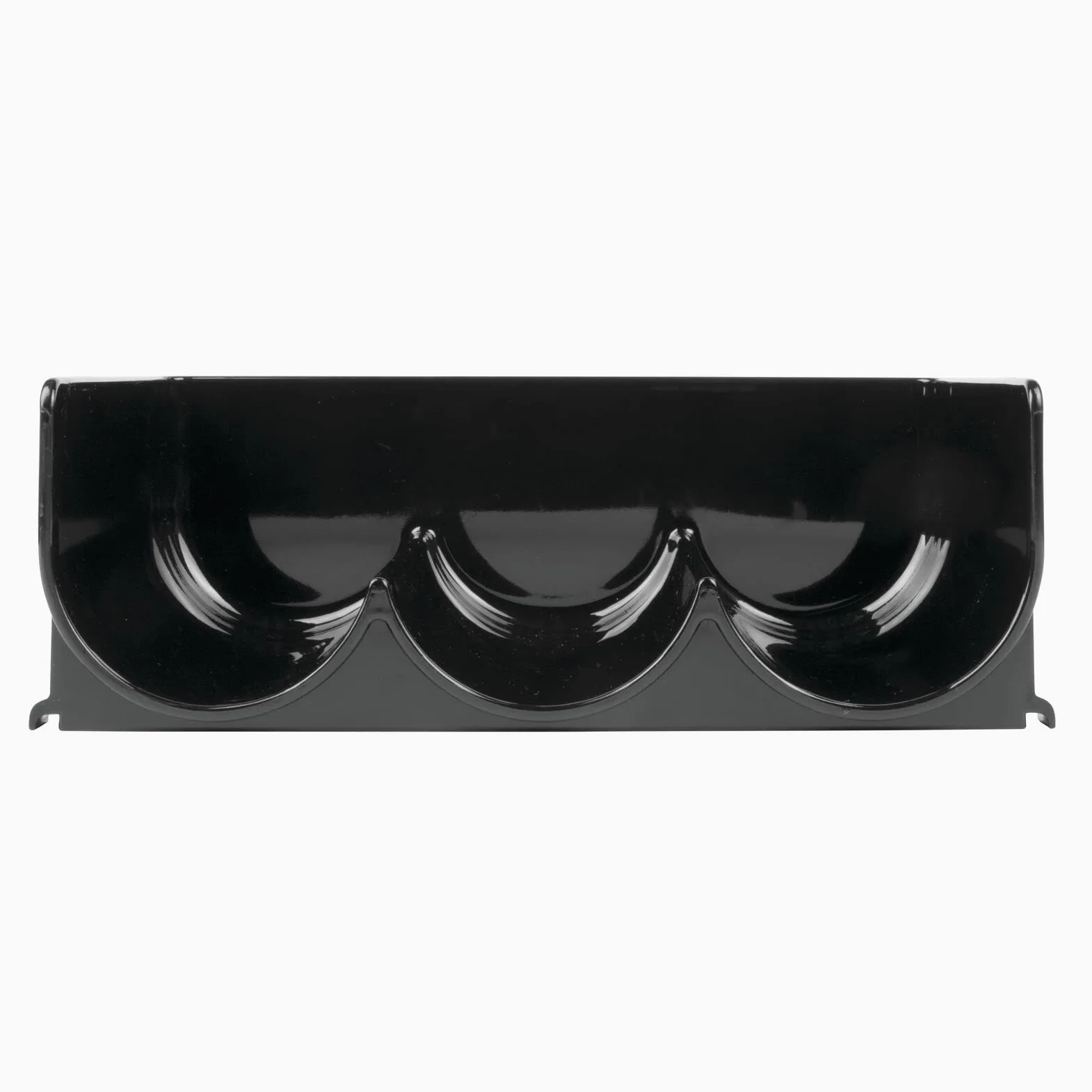 mDesign Range-Bouteilles (Lot de 4) – casier à Bouteilles empilable en Plastique sans BPA pour 3 Bouteilles de vin ou Autres Boissons – étagère à vin Moderne pour jusqu'à 12 Bouteilles – Noir