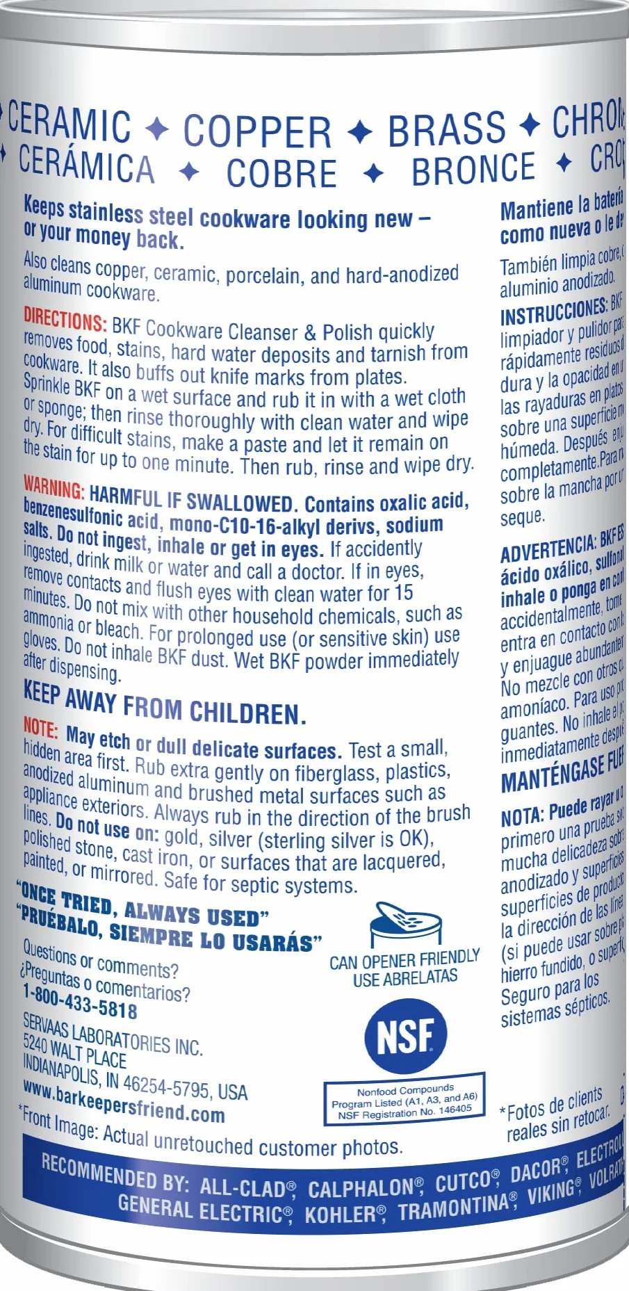 LABS Servaas 11513 Nettoyant Cookware 12 oz