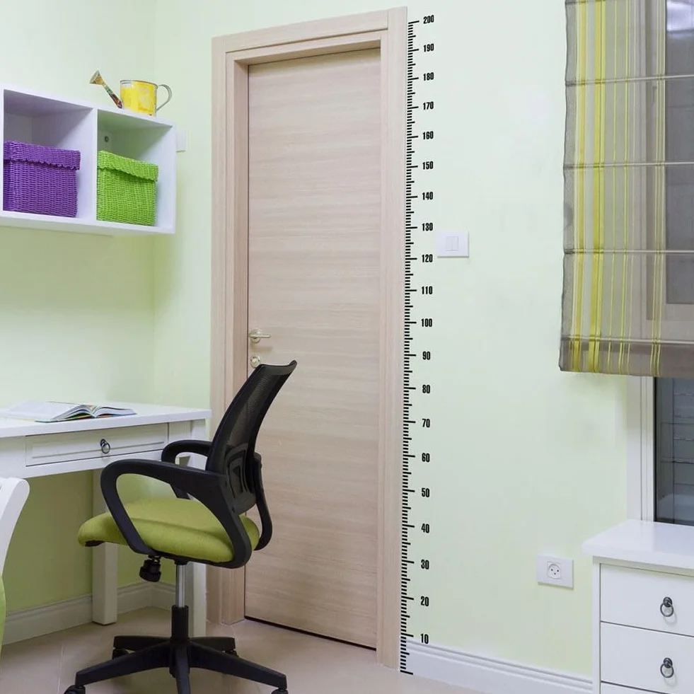 Autocollants Muraux Imperméables Toise Murale Enfants Amovibles Chambre