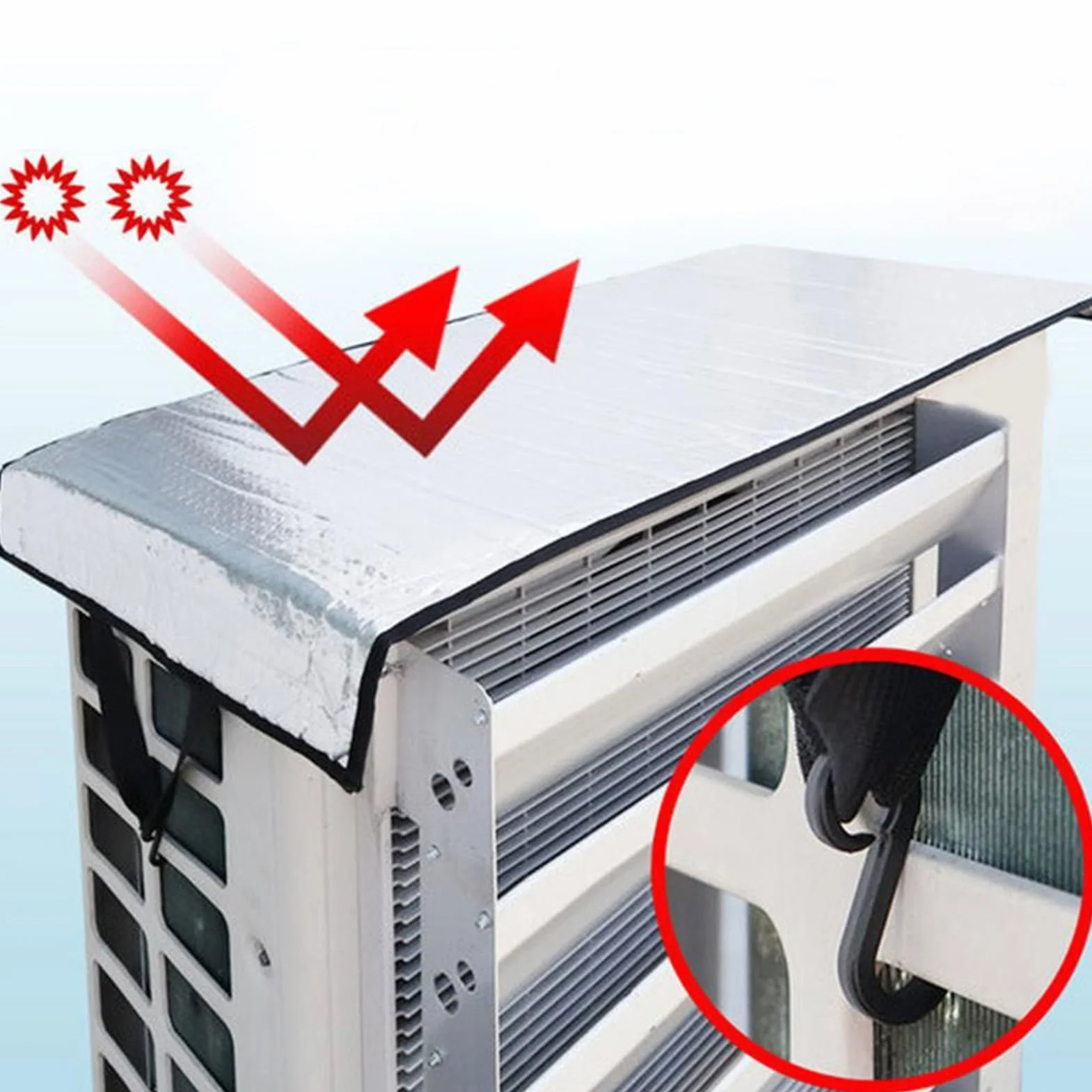 Housses de Protection pour Unités Extérieures de Climatiseur Imperméable Pare-Soleil