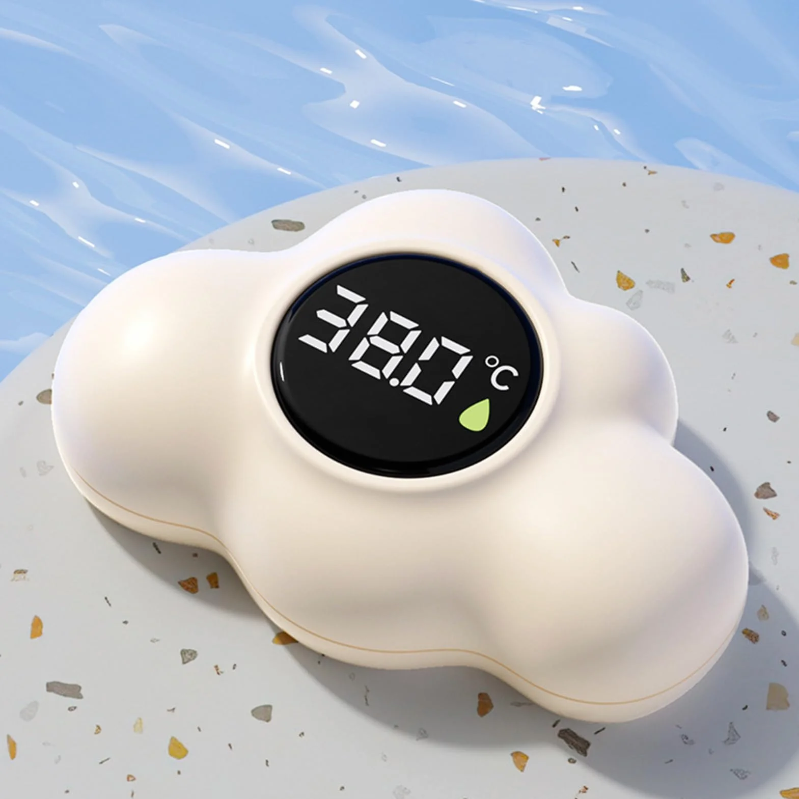 Thermomètre de Bain Bébé Numérique Flottant avec Affichage LED