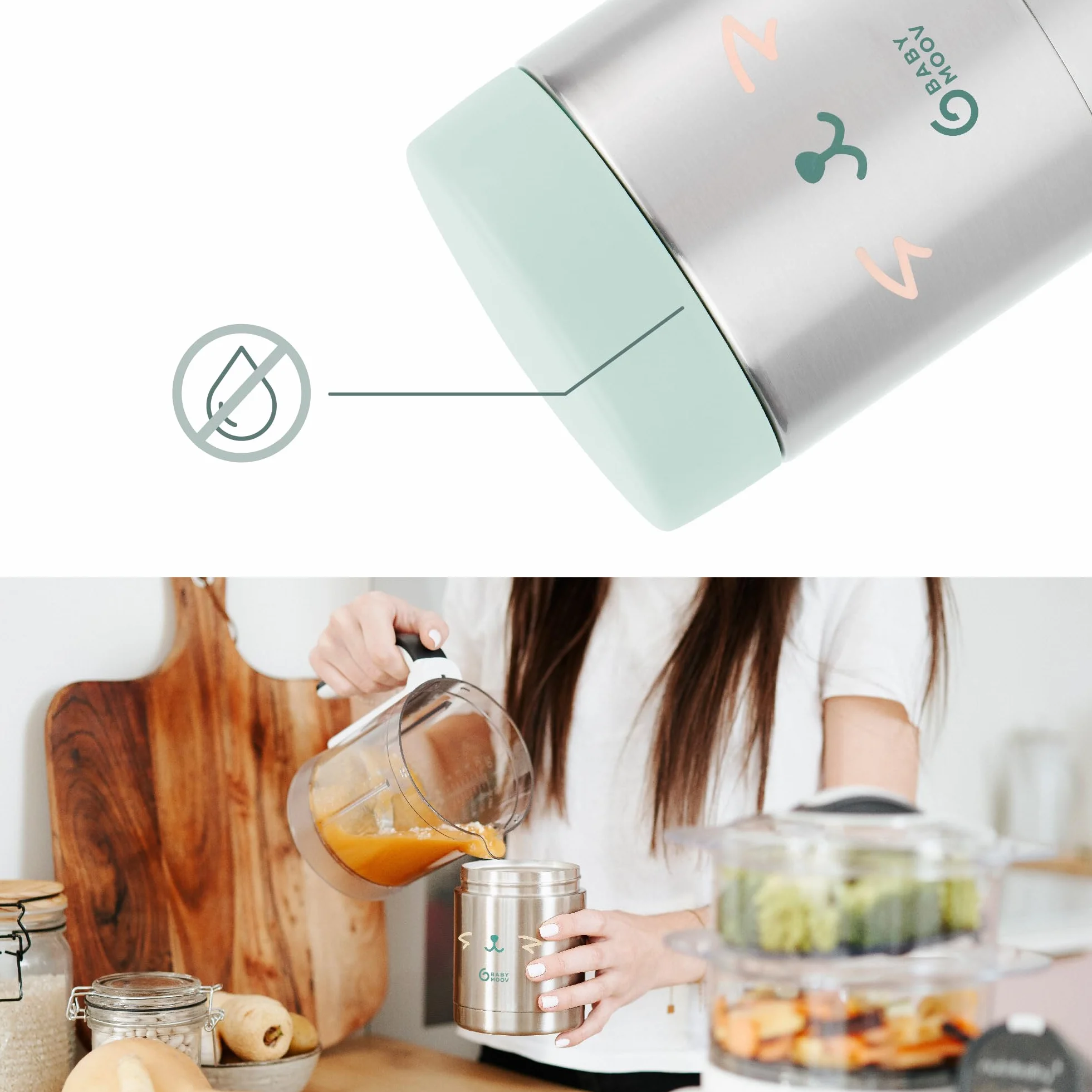 Babymoov Boîte isotherme EAT'S ISY 350ml double paroi Inox hermétique