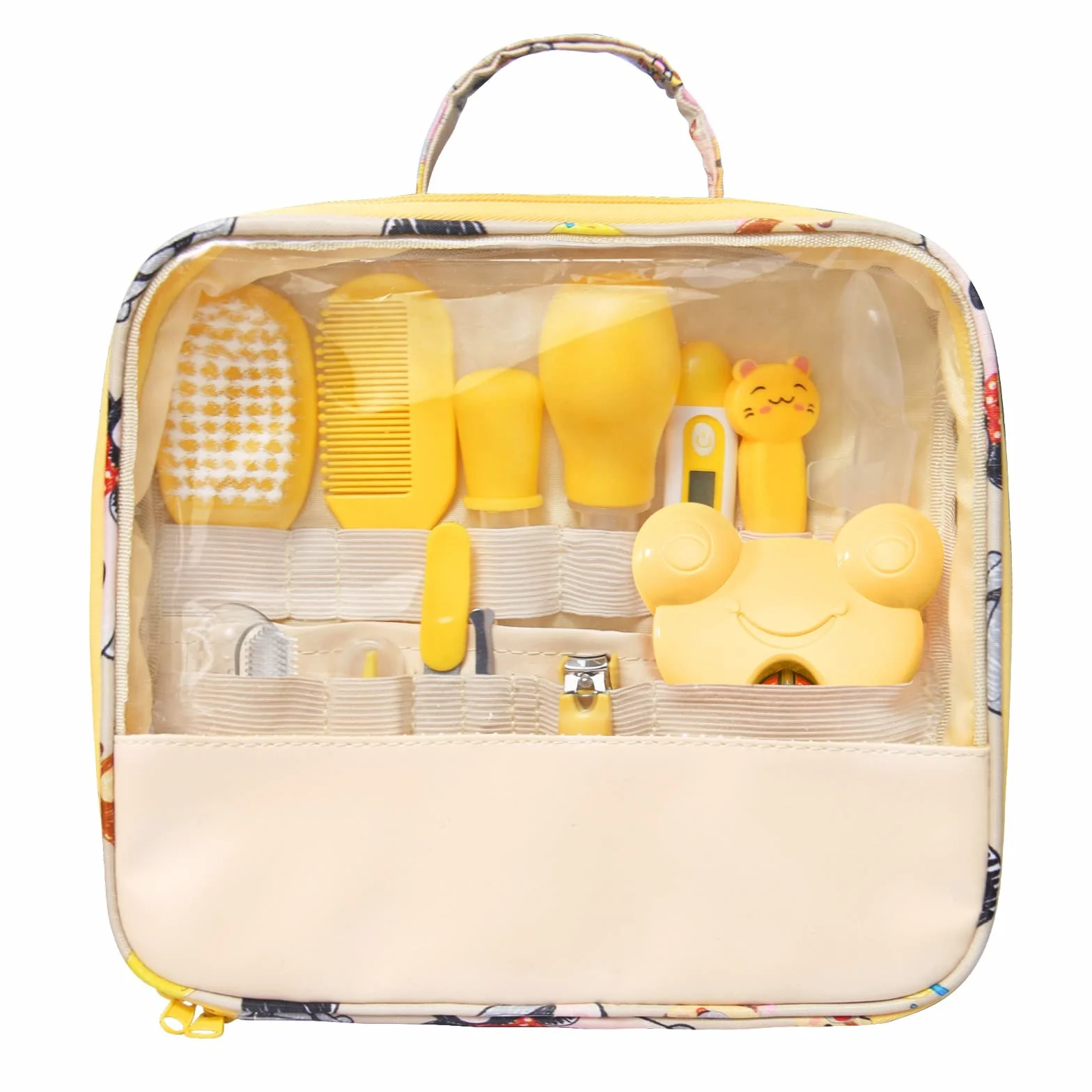 BelonLink Kit de Soin Bébé 13 Pièces Trousse Toilettage Portable Thermomètre Bain Coupe-ongles