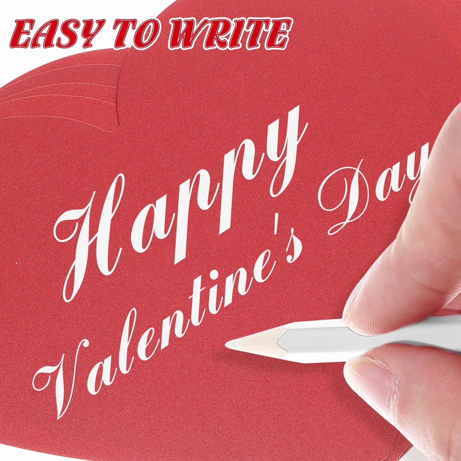 Découpe en papier en forme de cœur 40 pièces rouge Saint Valentin artisanat carton