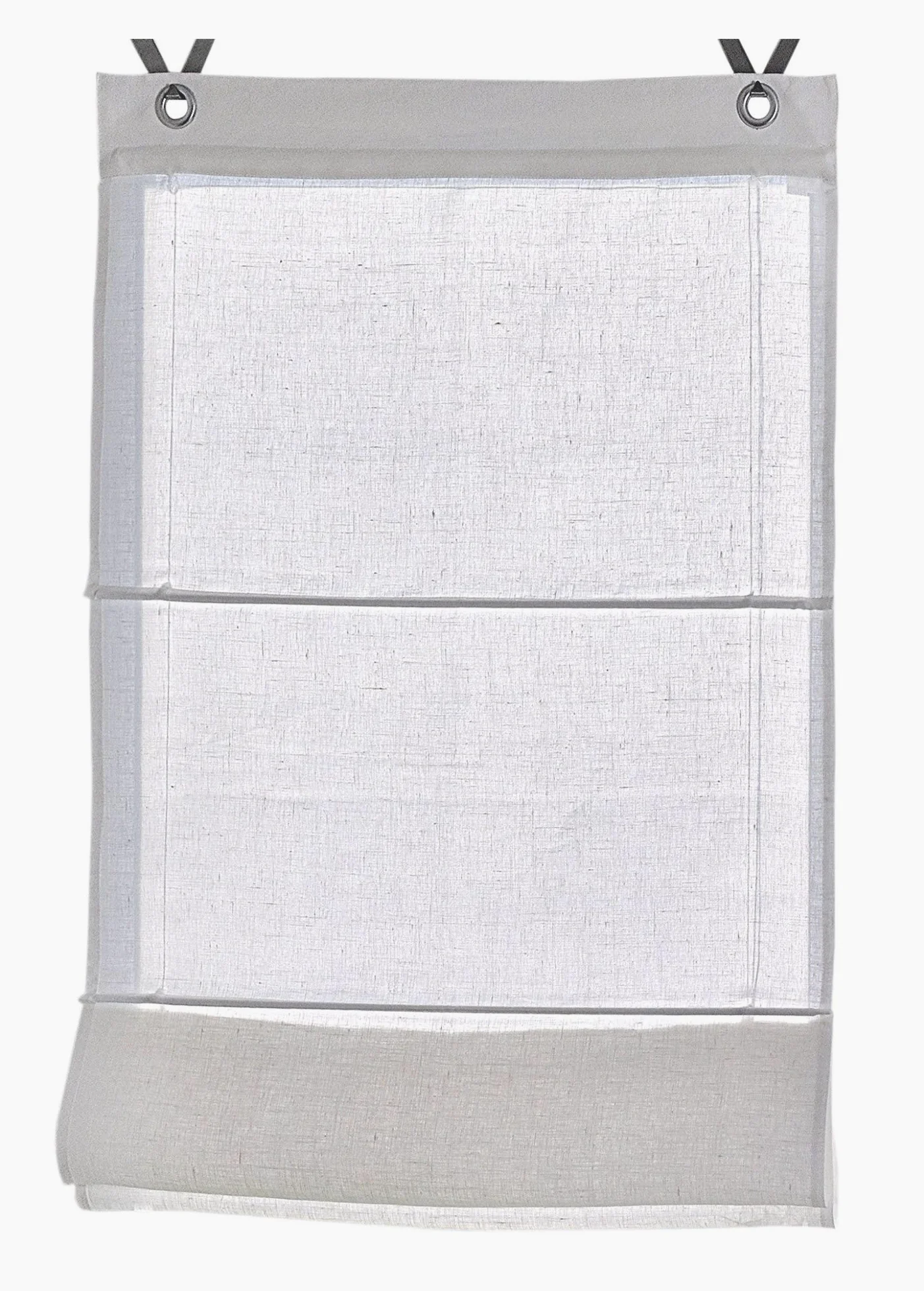 Rollos & More Store Bateau Metis oeilets 100% Lin - Blanc 45/140