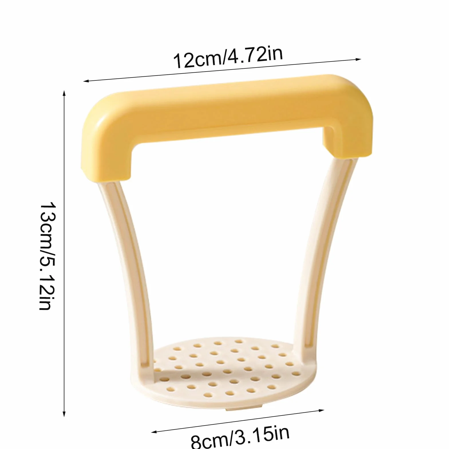 Presse-purée manuelle 13 cm outil de cuisine poignée antidérapante