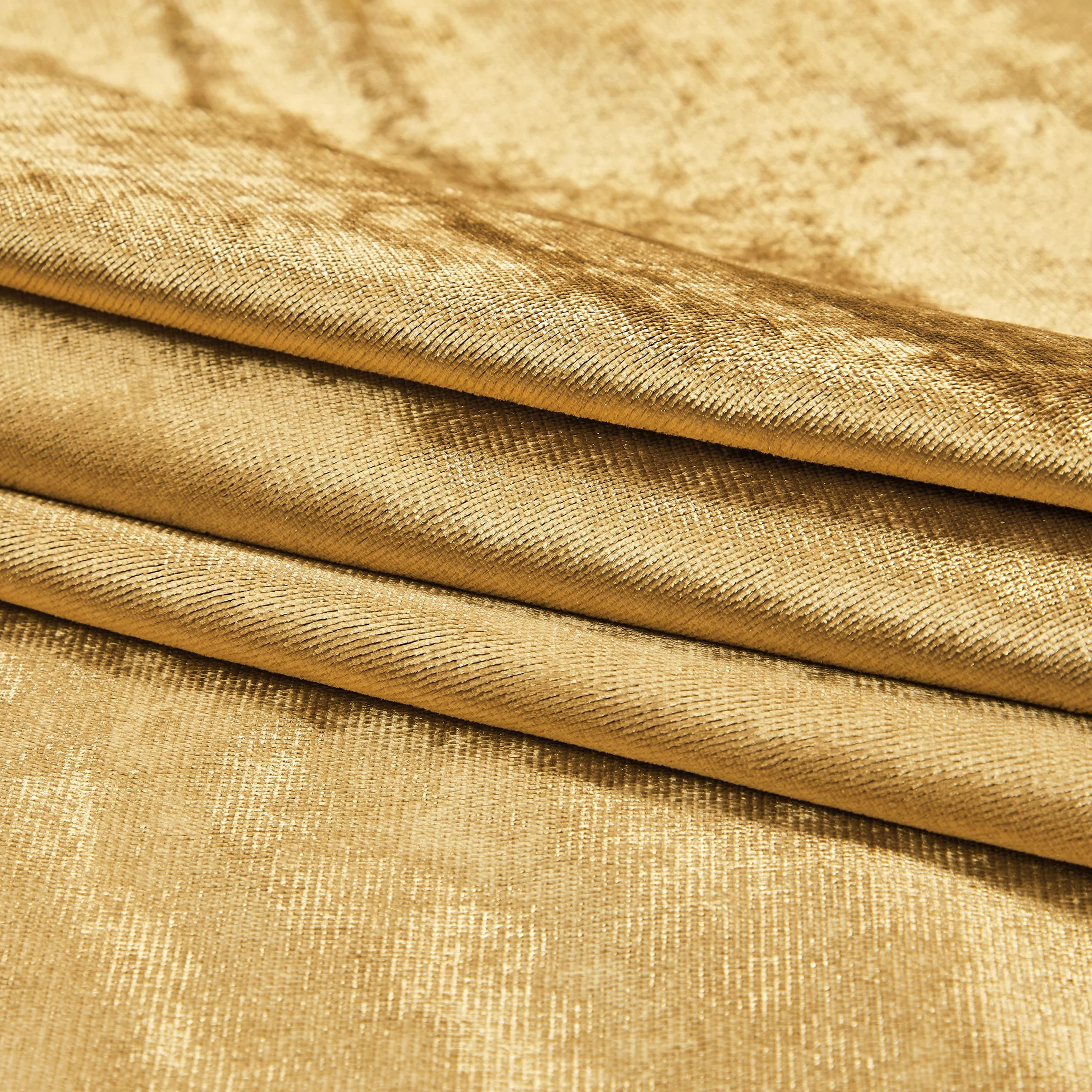 GIGIZAZA Rideaux en Velours d'Or 140 x 240 cm (Large X Longue) - Occultants Eyelet Spot pour Salon et Chambre à Coucher - Isolants 2 Pièces