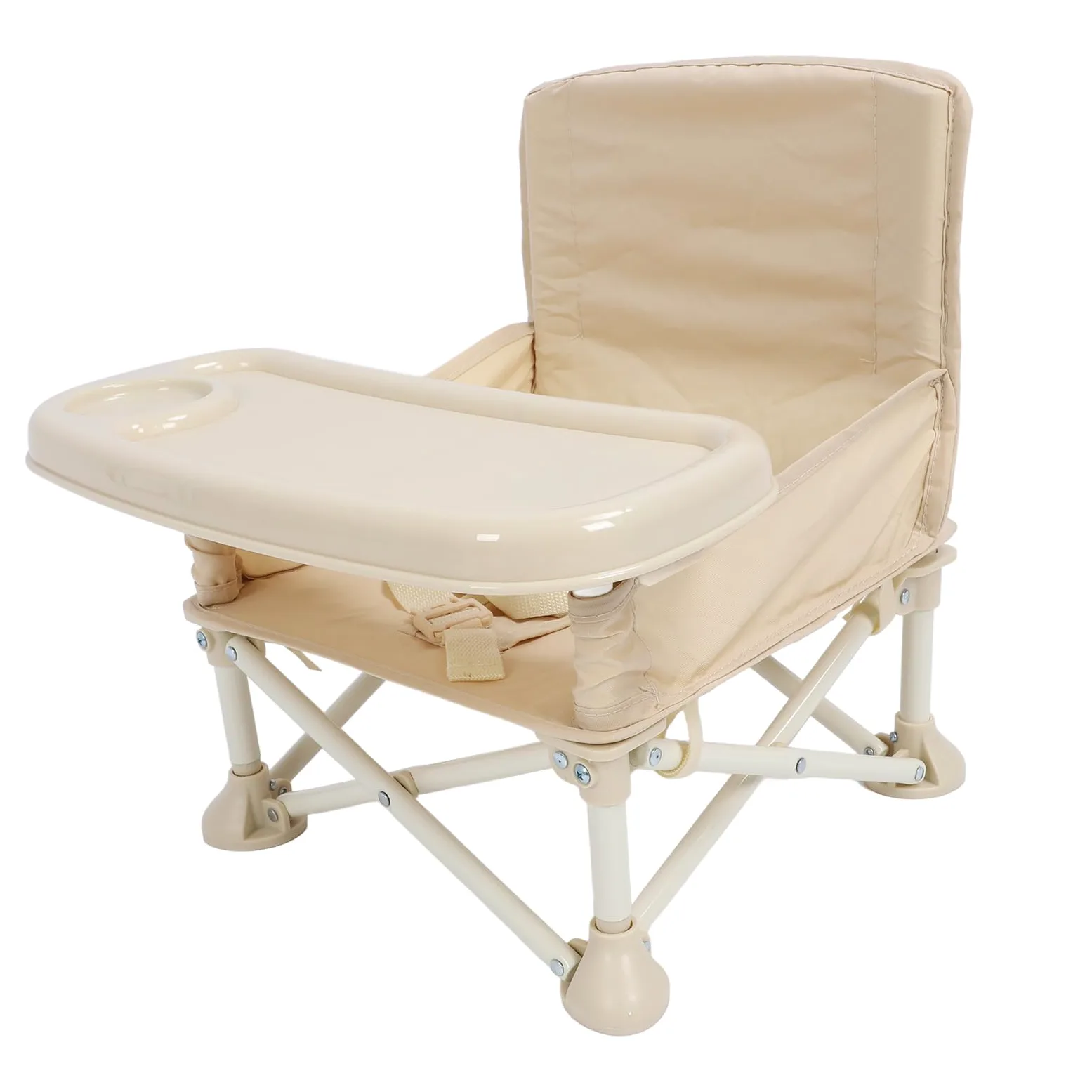 Chaise de bébé Portable, Siège d'appoint Pliable au Design Simple, Chaise Haute de Voyage avec Plateau pour Table à Manger, Camping, Plage, Tabouret d'extérieur pour Tout-petits