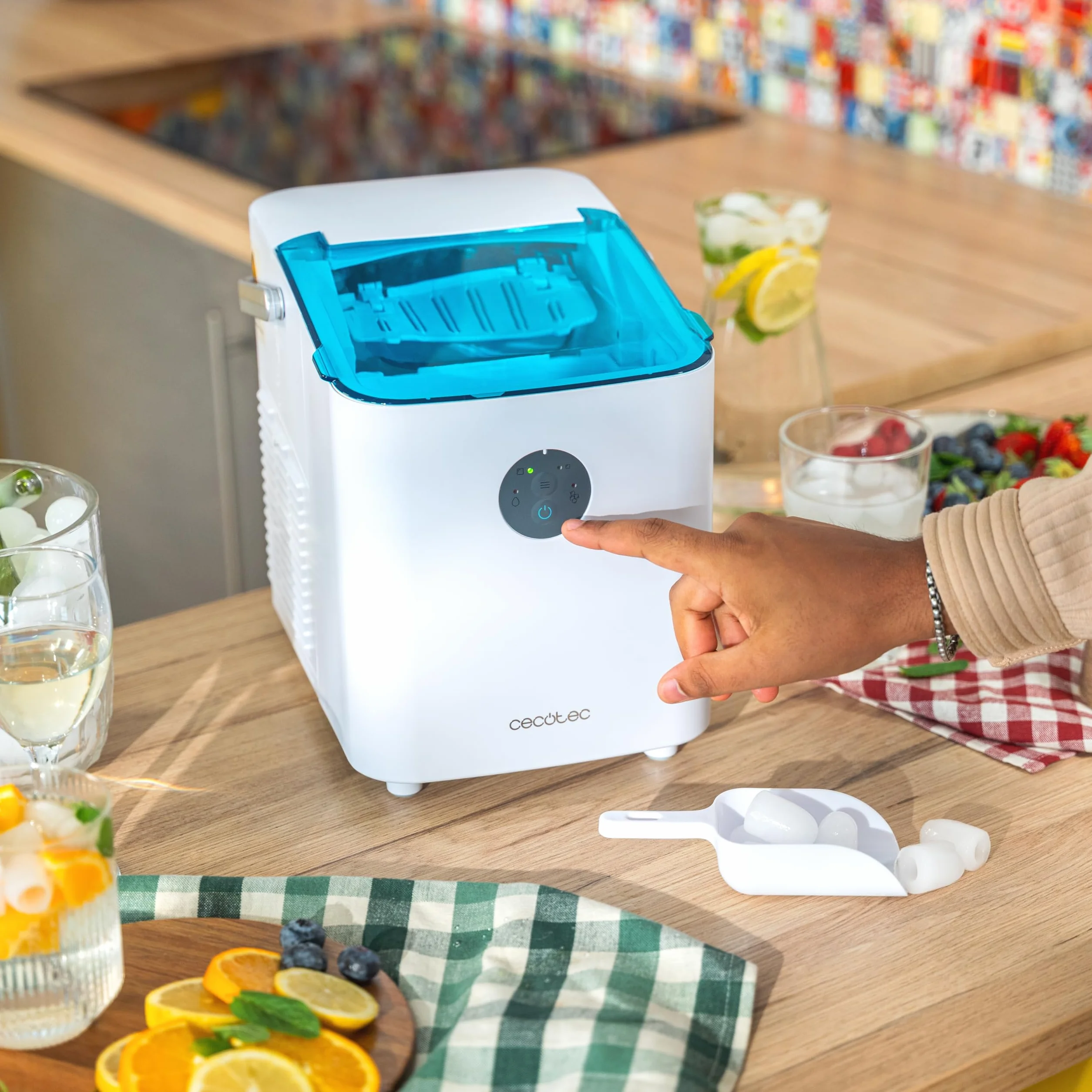 Cecotec Ice Maker Chillin' Ice 1200 Go 120W, 12 kg/24h, 2 Tailles de Cubes