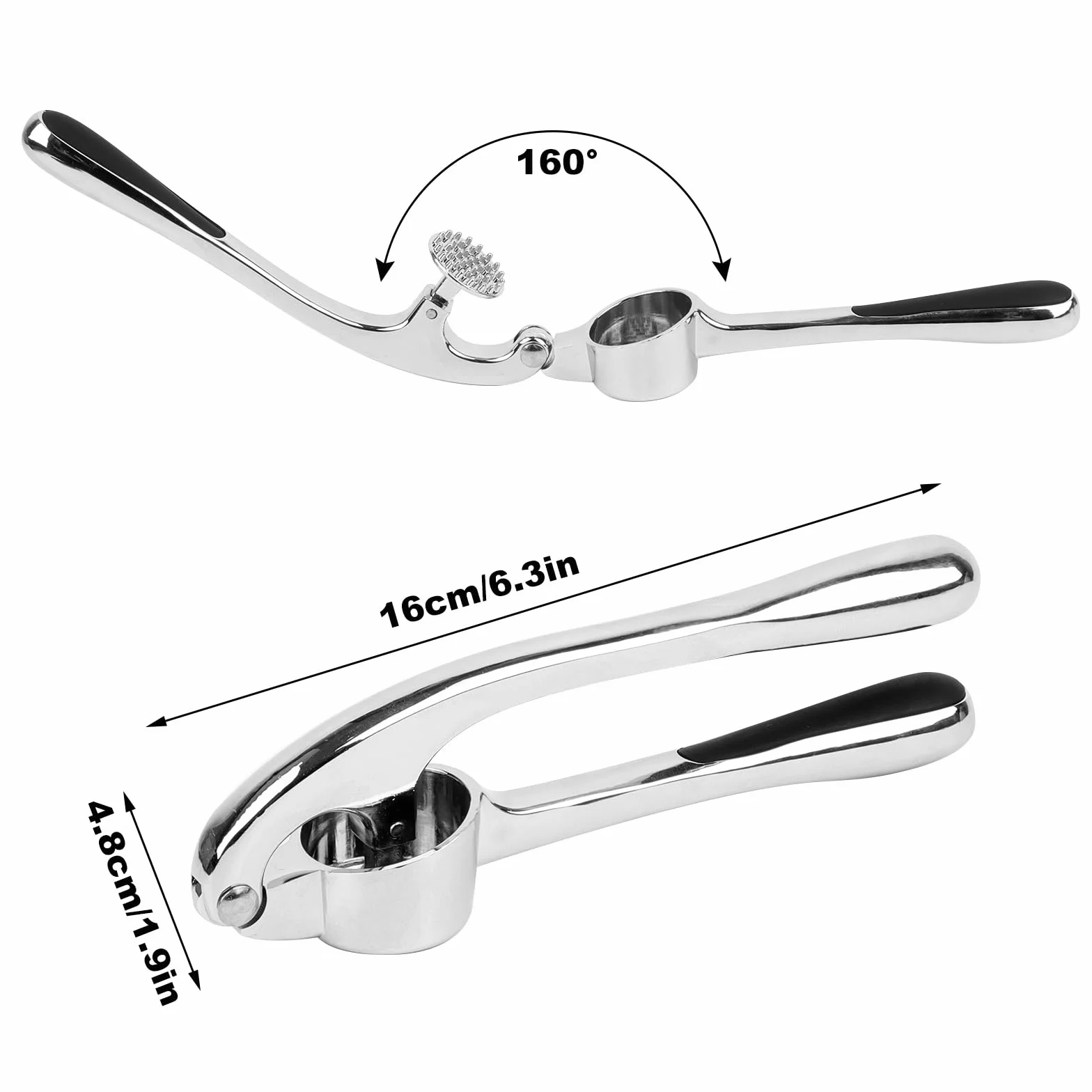 Presse-ail de cuisine professionnelle Acier Inoxydable Concasseur d'ail