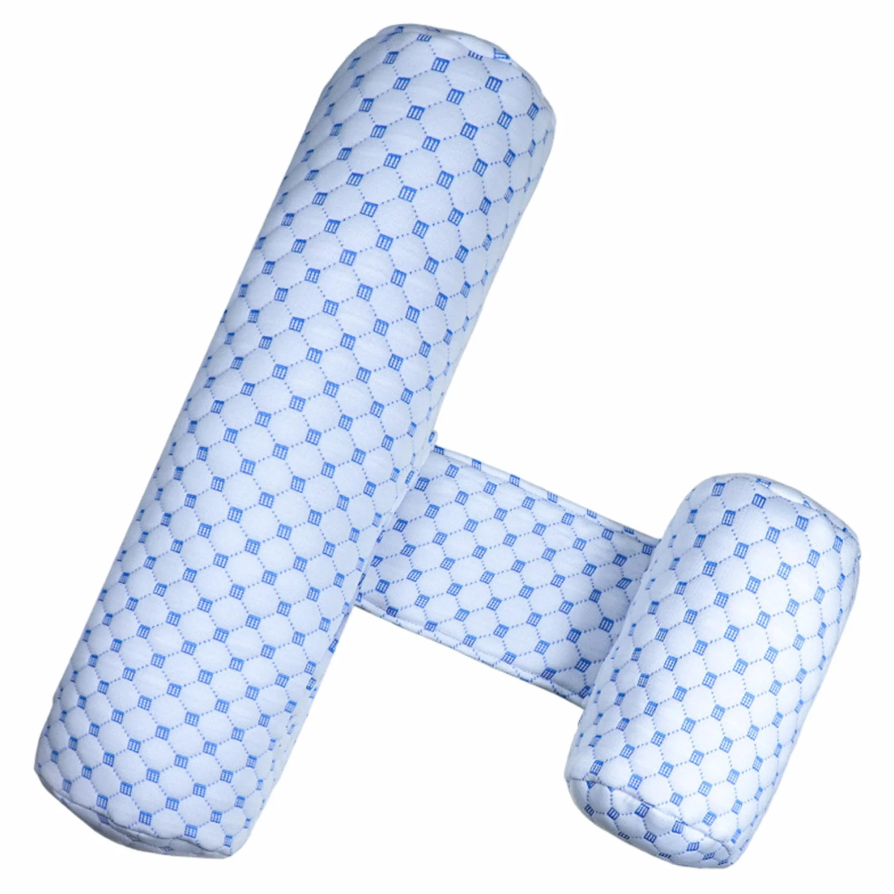 Oreiller Anti-roulis Bébé Réglable Respirant Côté Amovible Lavable Reflux Bleu