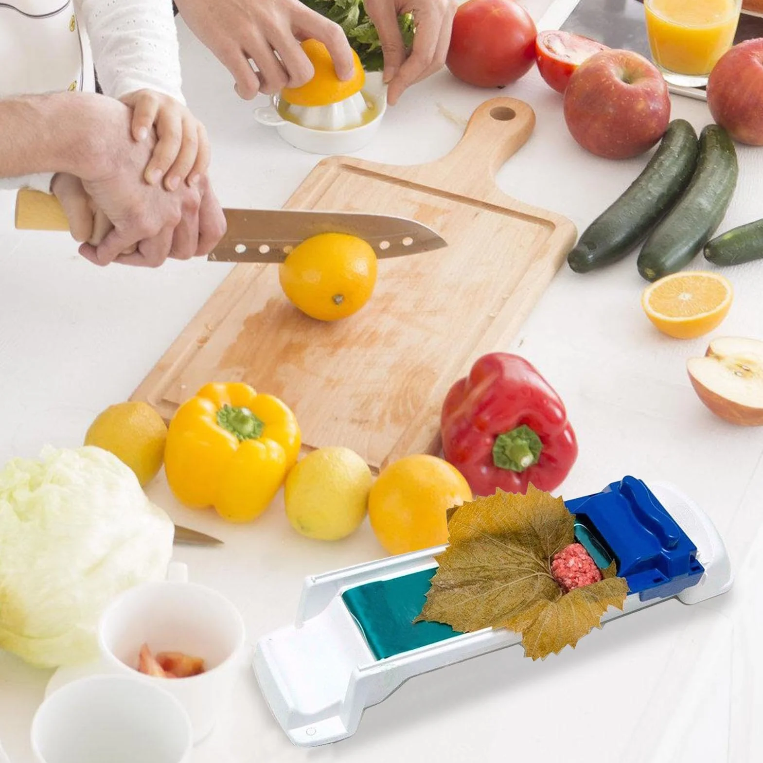 Machine à Rouler la Viande et Légumes, Rouleau à Feuilles de Raisin Domestique