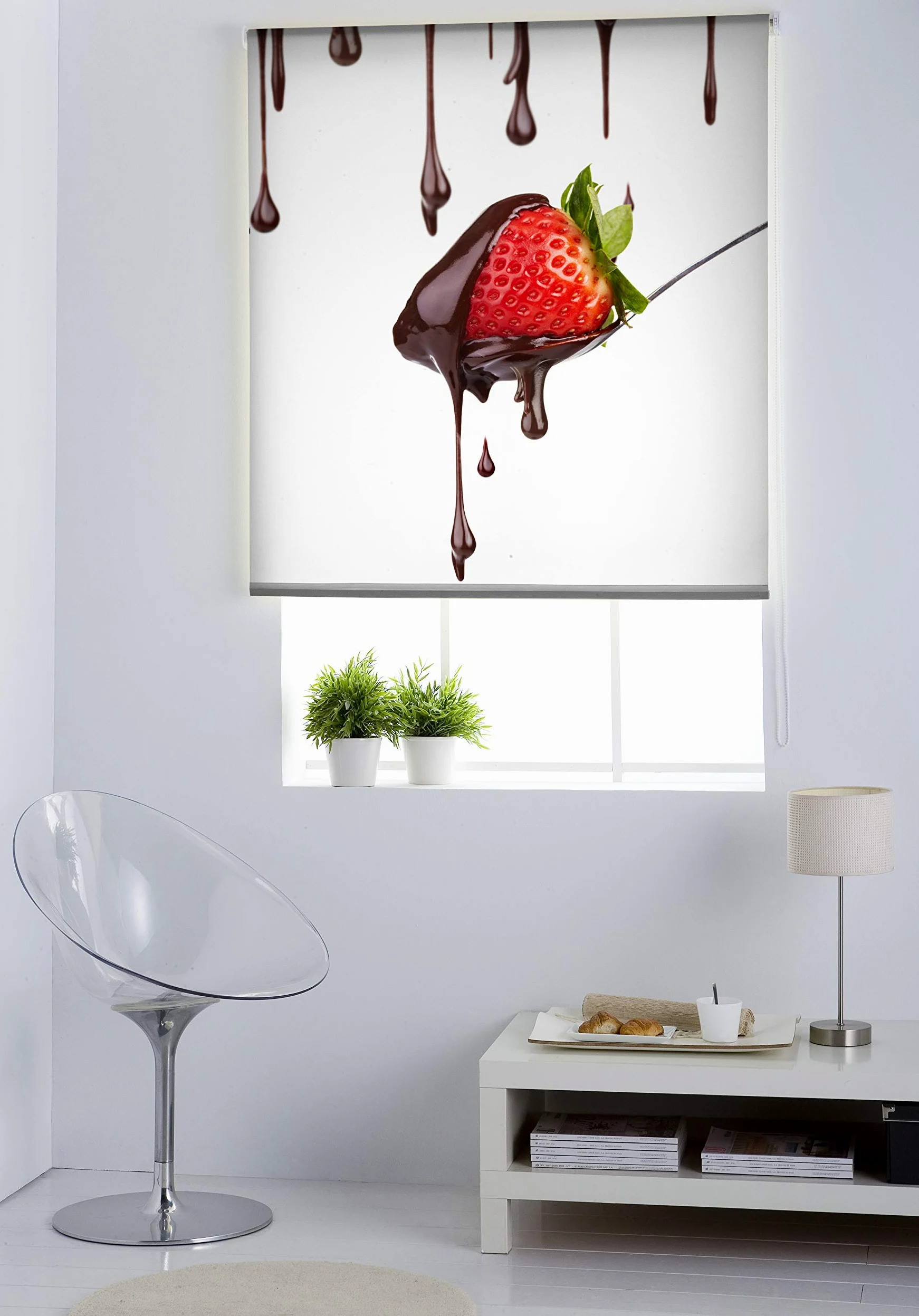 Estoralis | Cuisine | Store Enrouleur | sans Outil Tissu translucide imprimé | C-1068 | 45 x 150 cm. (Largeur/Hauteur) Taille du Tissu 42 x 150 cm. | Stores pour fenêtres et Portes