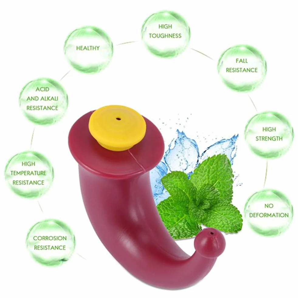 Watera 2 Pcs Yoga Nasal Neti Pot Rinçage Lavage Nez Sinus Irrigation 200ML