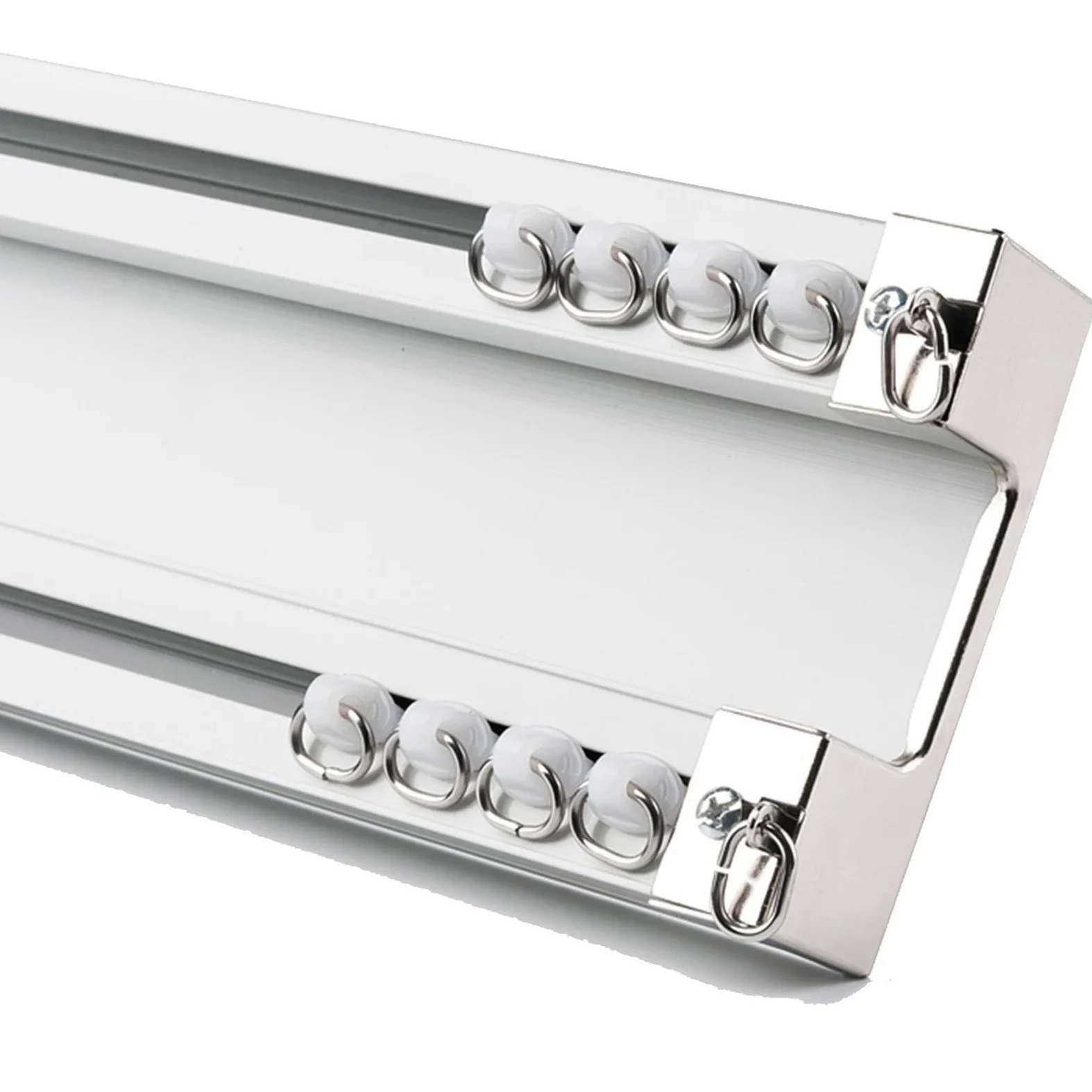 Tringle à rideaux double robuste de luxe idéale pour les cloisons de séparation de pièce – Double rail de haute qualité