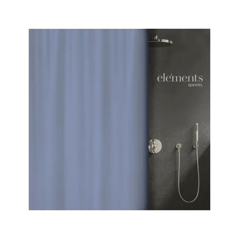 Spirella Elements by Rideau de Douche Polyester Pure 180x200cm Bleu