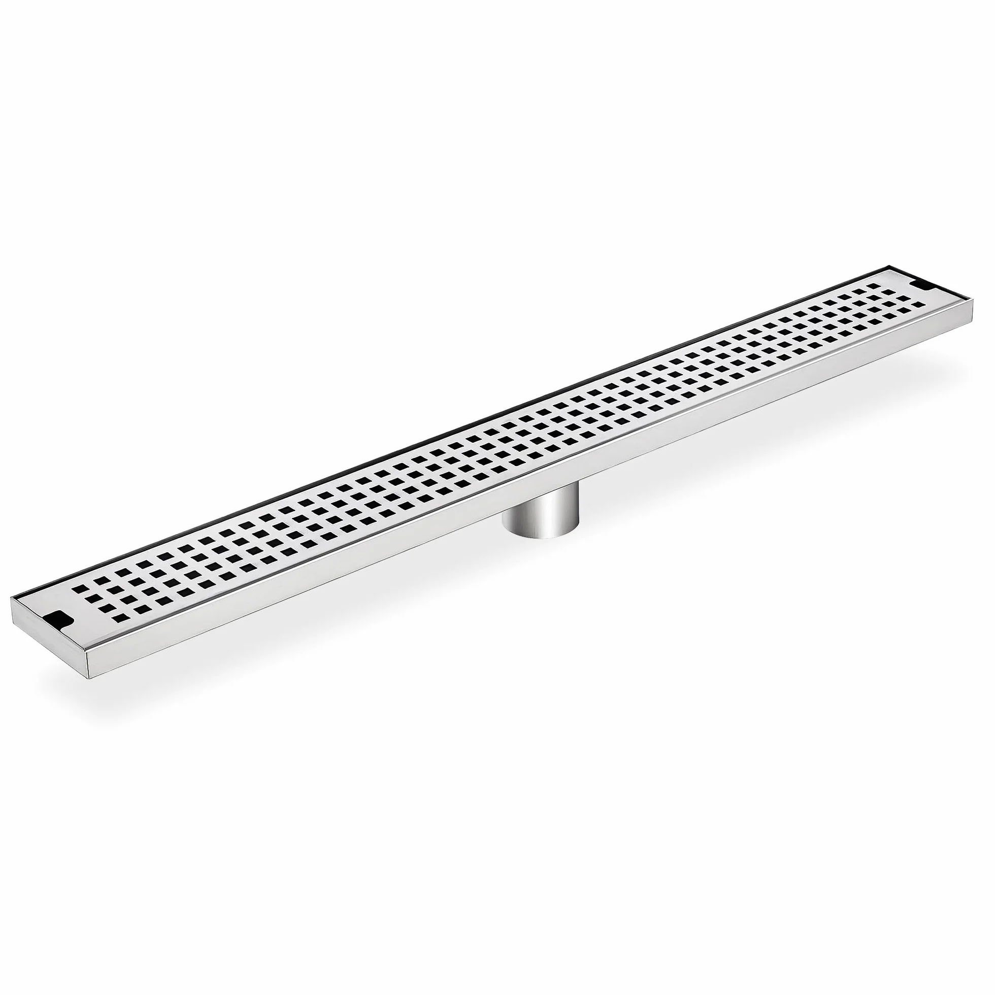 uyoyous Caniveau de Douche 60 cm en Acier Inoxydable avec Filtre à Cheveux | Drain de Sol de Douche Linéaire, Siphon de Sol Rectangulaire, Carrelable