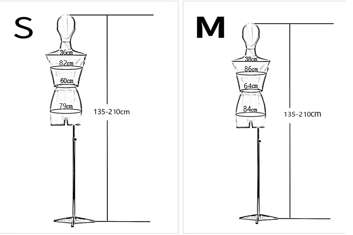 Générique Lot de 2 mannequins de Couture réglables pour Femme (135-210 cm) avec Base en métal, Bras et tête Amovibles pour vêtements, Robes, Bijoux et Couture - Vert