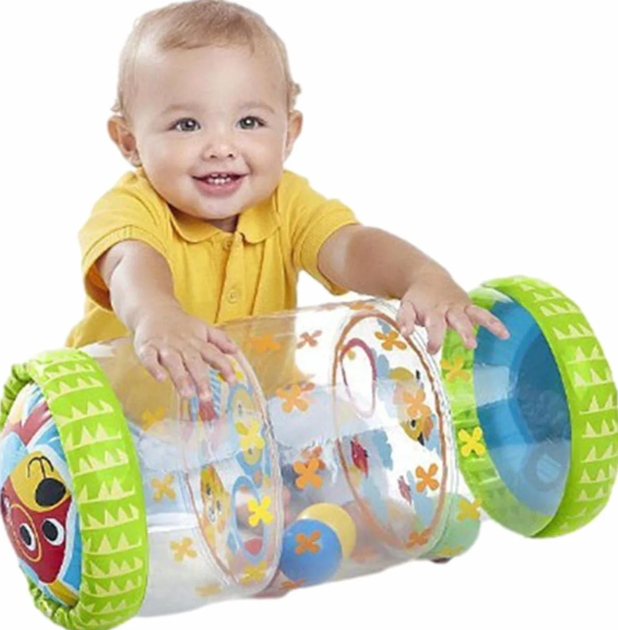 Jouet gonflable à roulettes pour bébé 3-36 mois balle rampante éducative