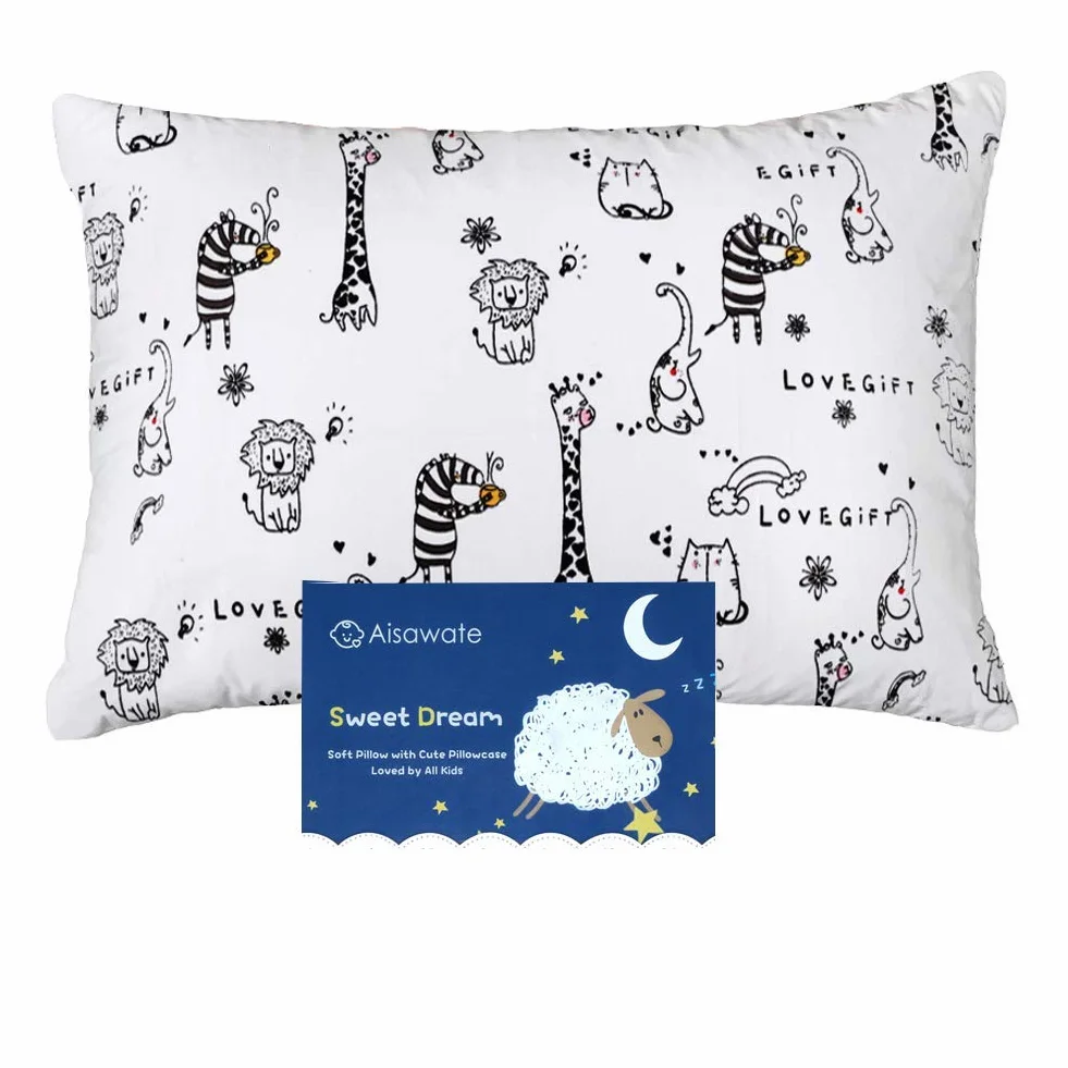 Oreiller pour Enfant 33 x 45 cm Hypoallergénique 100% Coton Biologique Lavable Machine