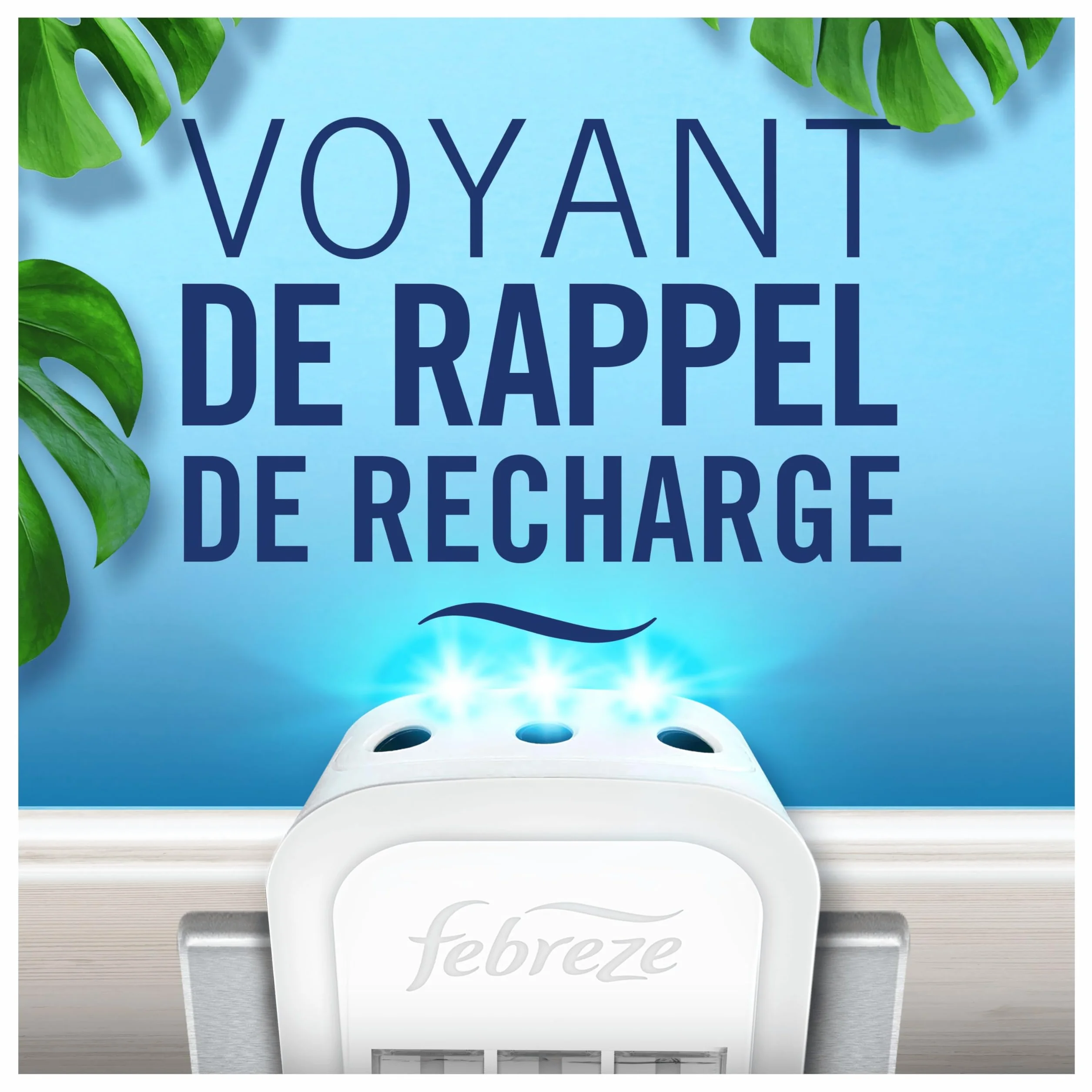 Febreze Désodorisant Électrique Kit Démarrage Diffuseur Recharges 20ml Parfum Fleur de Lys