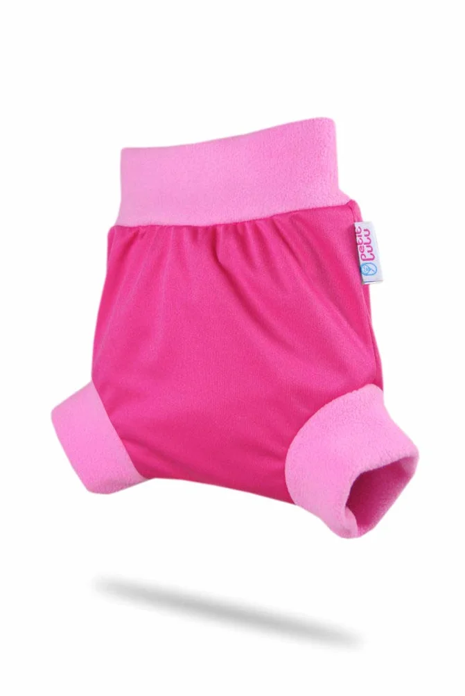 Culotte de Protection Shorty en PUL Petit Lulu Taille XL Réutilisable Lavable Étanche Couches Lavables Fabriqué en Europe (Pink)
