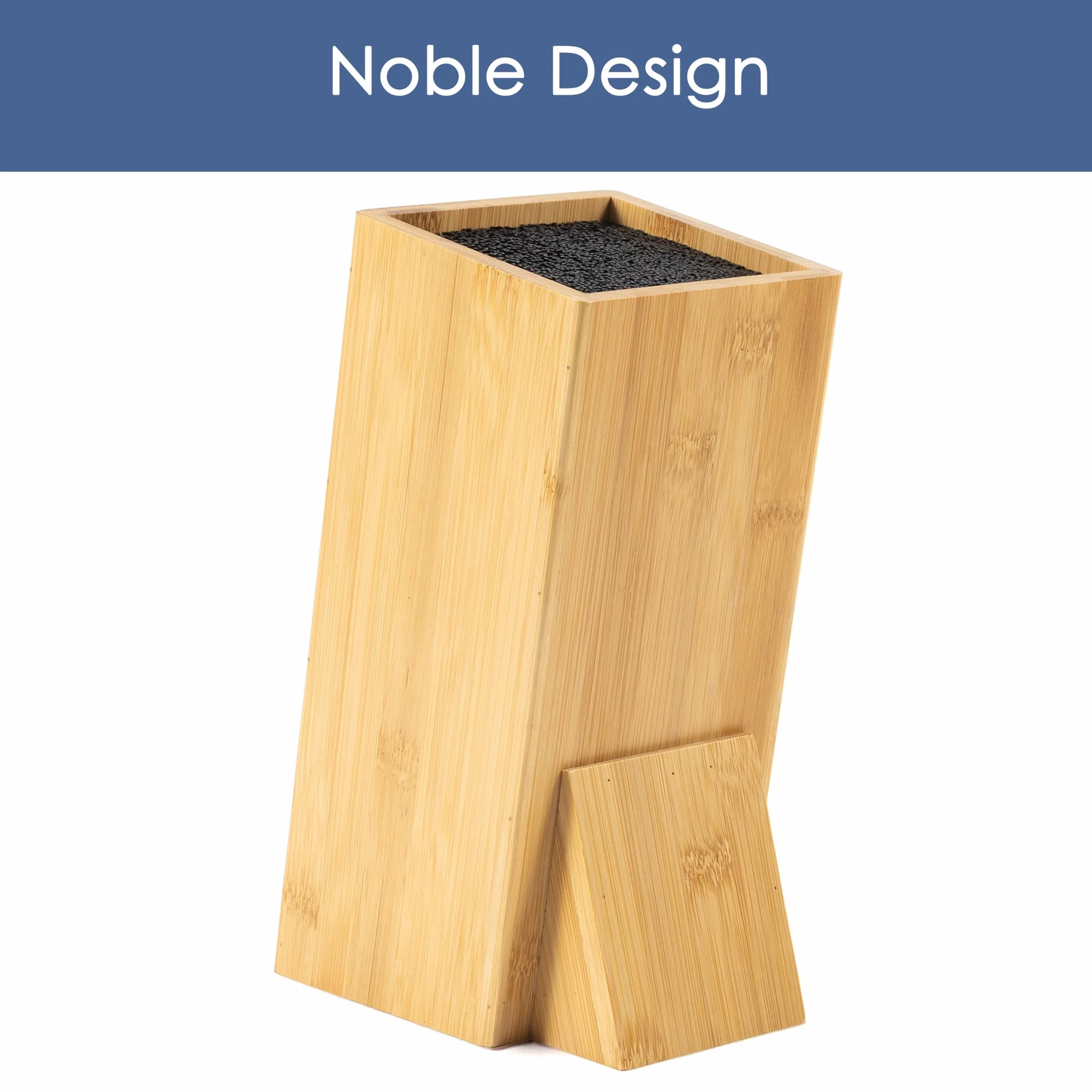 Hanseküche Bloc à couteaux en bois bambou marron incliné