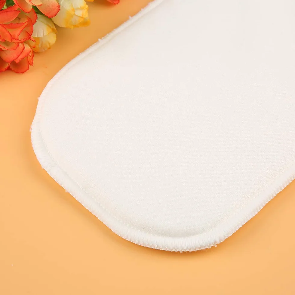 Coussinet en Tissu 3 Couches, Insert de Couche en Coton de Chanvre Lavable pour Bébé