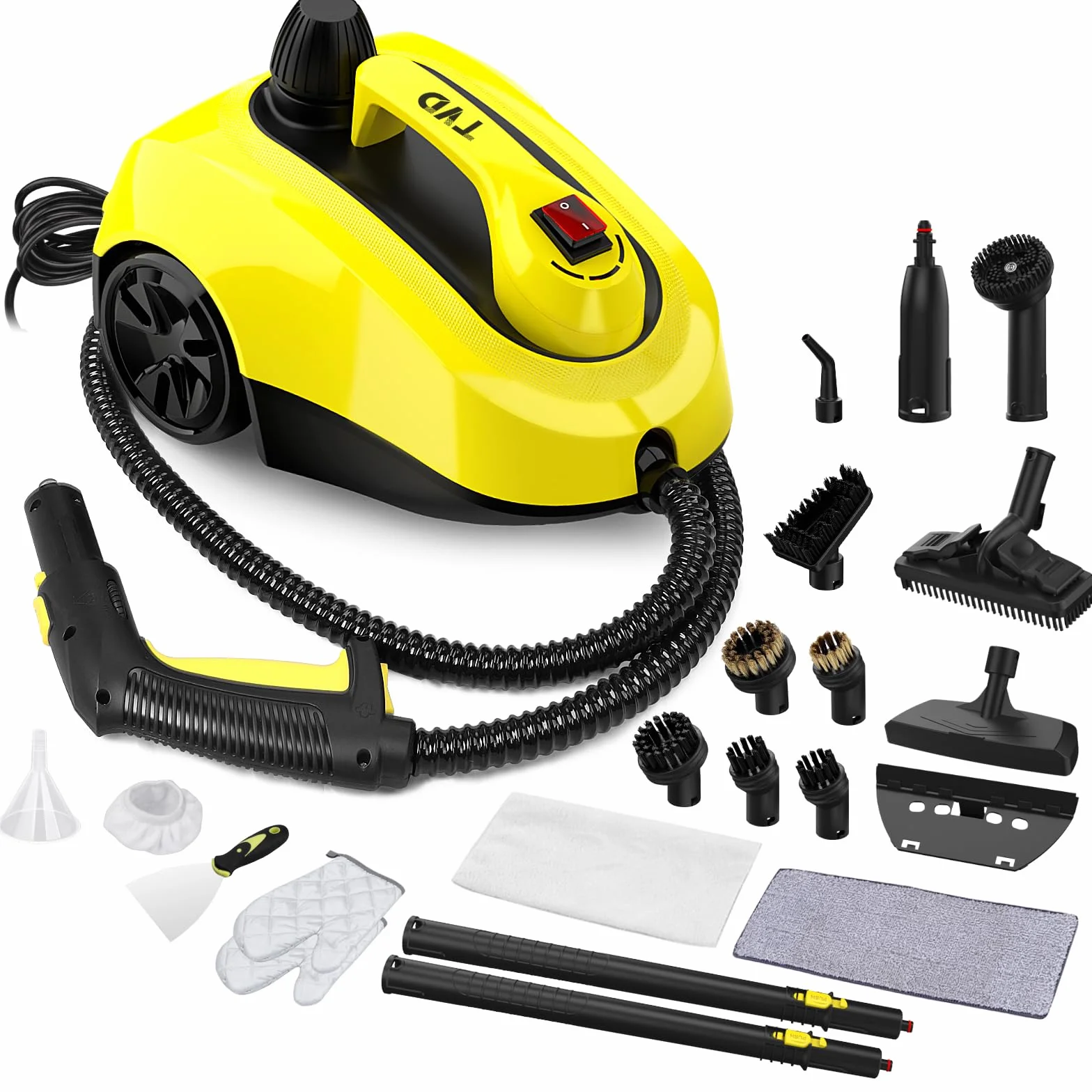 Nettoyeur vapeur pour meubles rembourrés avec câble 5 m pour sol, voiture, tapis, canapé