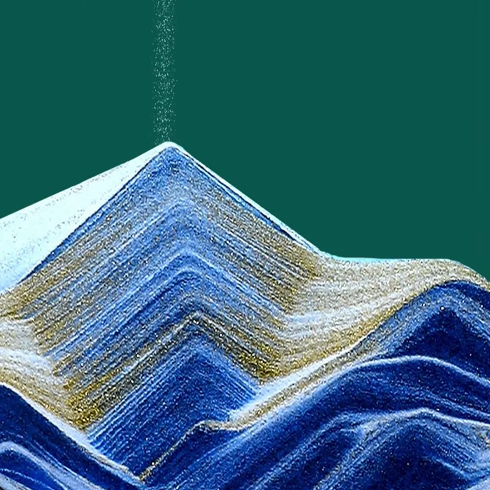 Peinture de Sable Qui Coule, Art Dynamique Sable, Décor 3D Rond pour Décoration Maison
