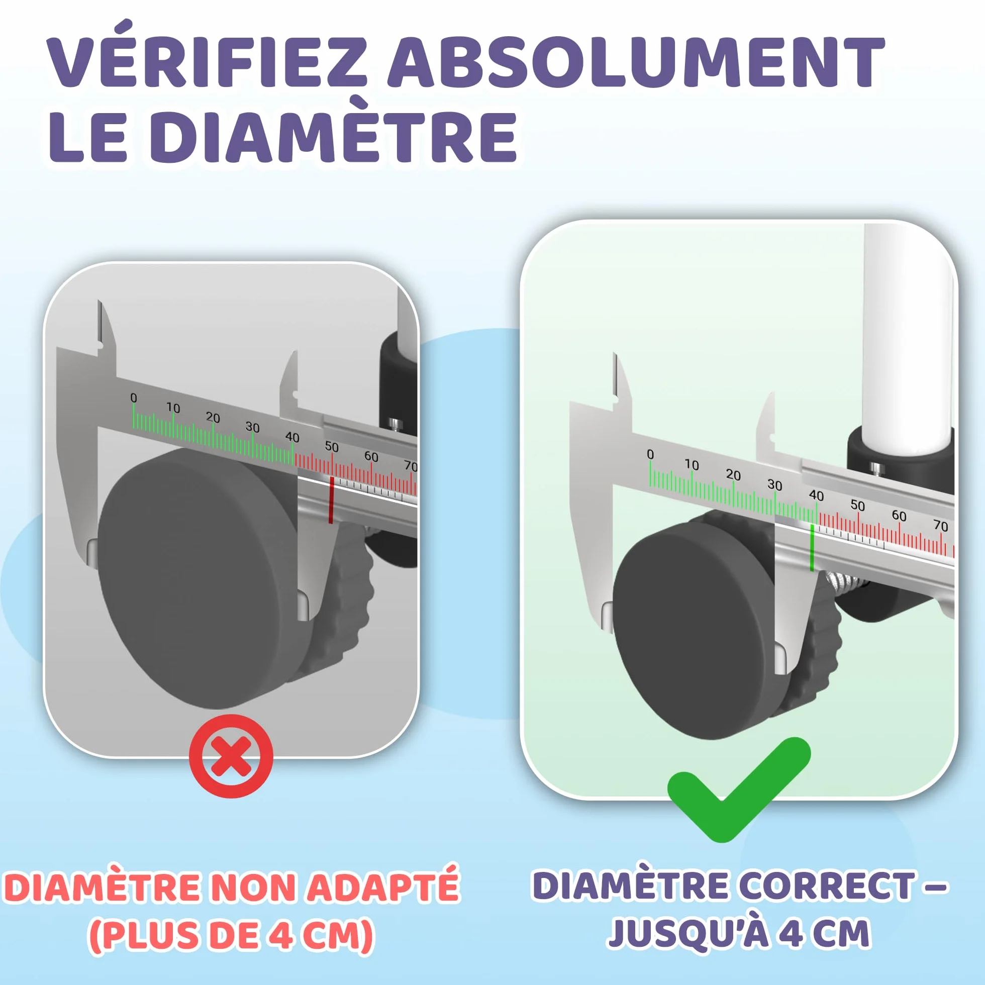 Patins de Protection Murale sans Perçage – Grille et Barrière de Sécurité pour Escalier & Porte – Fixation à Pression pour Bébé & Enfants